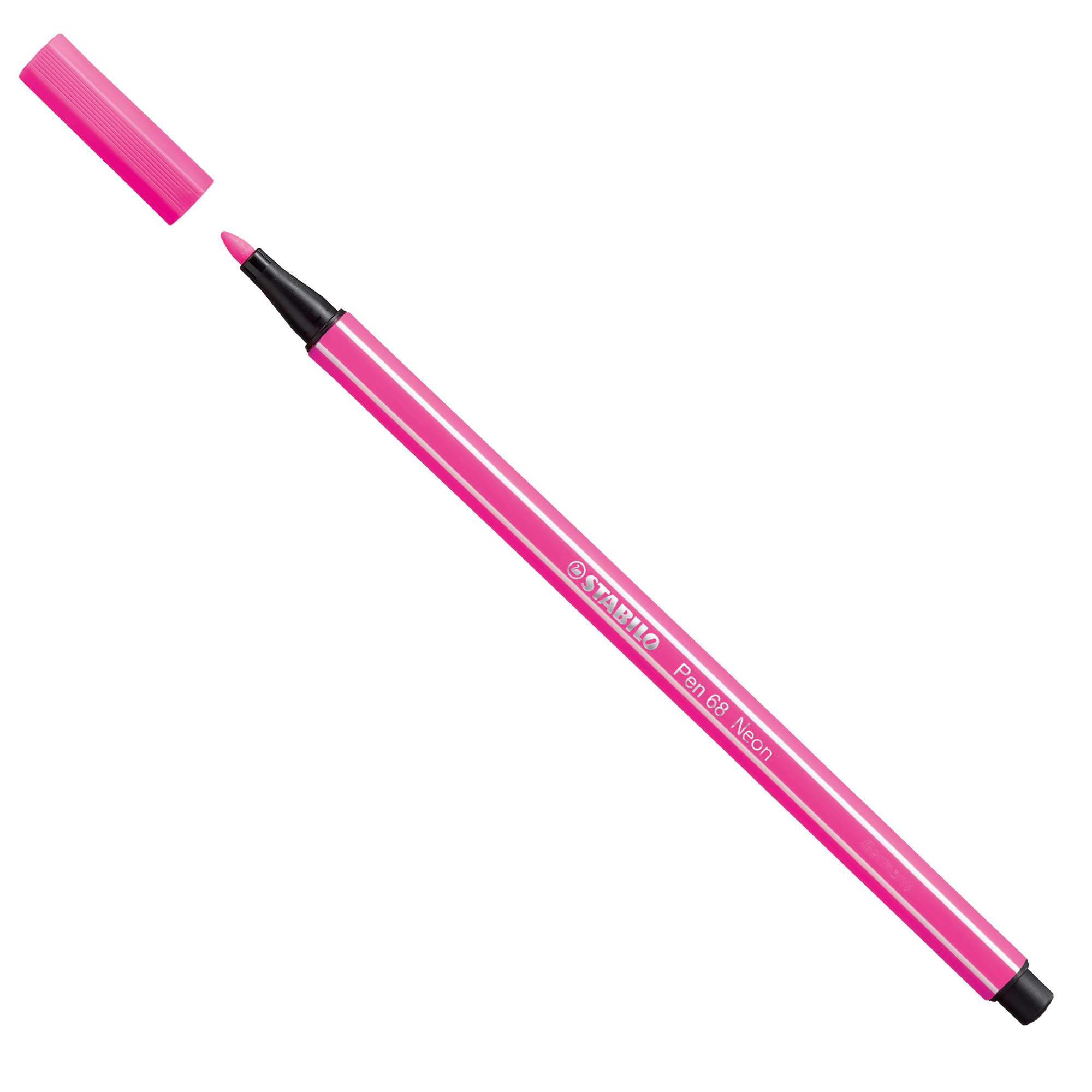 STABILO Pen 68 - Penna punta in fibra - rosa fluorescente - inchiostro base acqua - 1 mm - medio