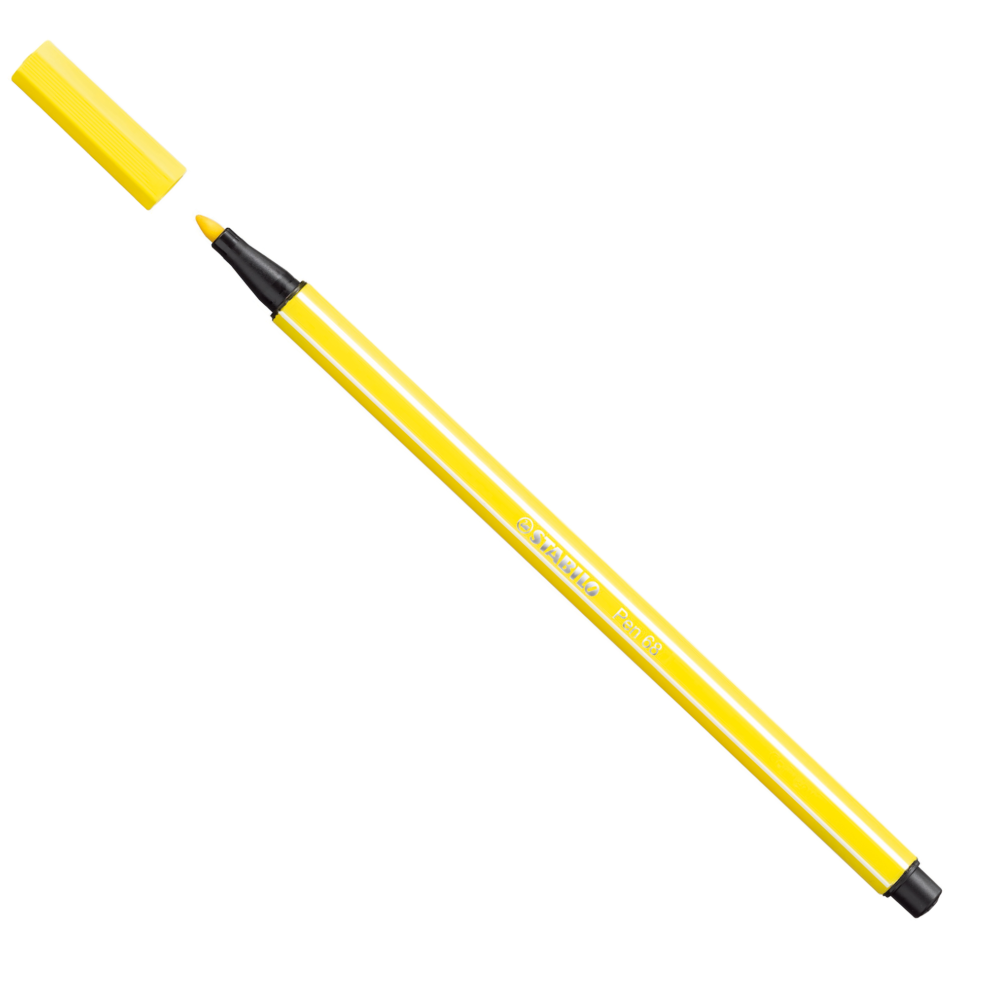 STABILO Pen 68 - Penna punta in fibra - giallo limone - inchiostro base acqua - 1 mm - medio