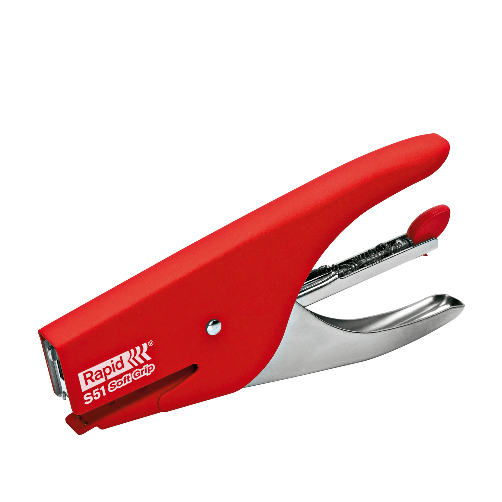Rapid Supreme S51 Soft Grip - Graffatrice - 15 fogli - 21/4 - metallo - rosso