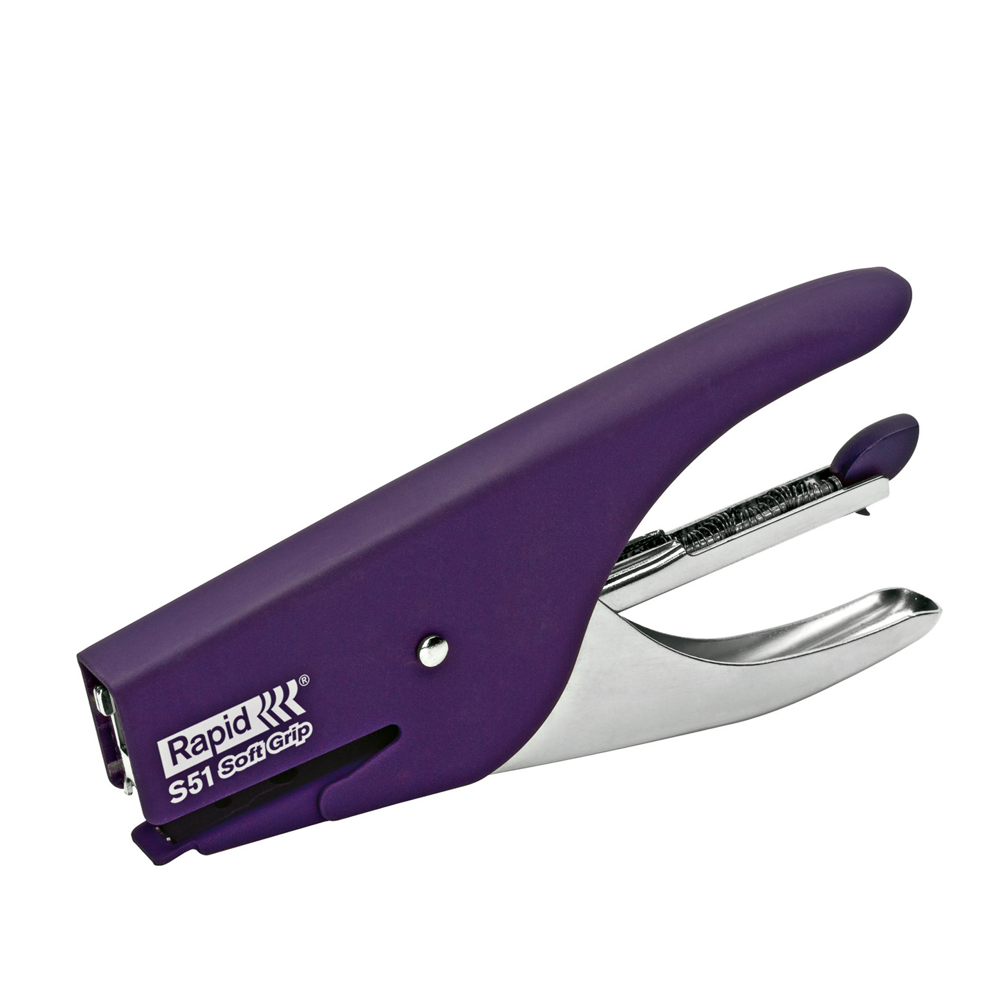 Rapid Supreme S51 Soft Grip - Graffatrice - 15 fogli - 21/4 - metallo - porpora scuro
