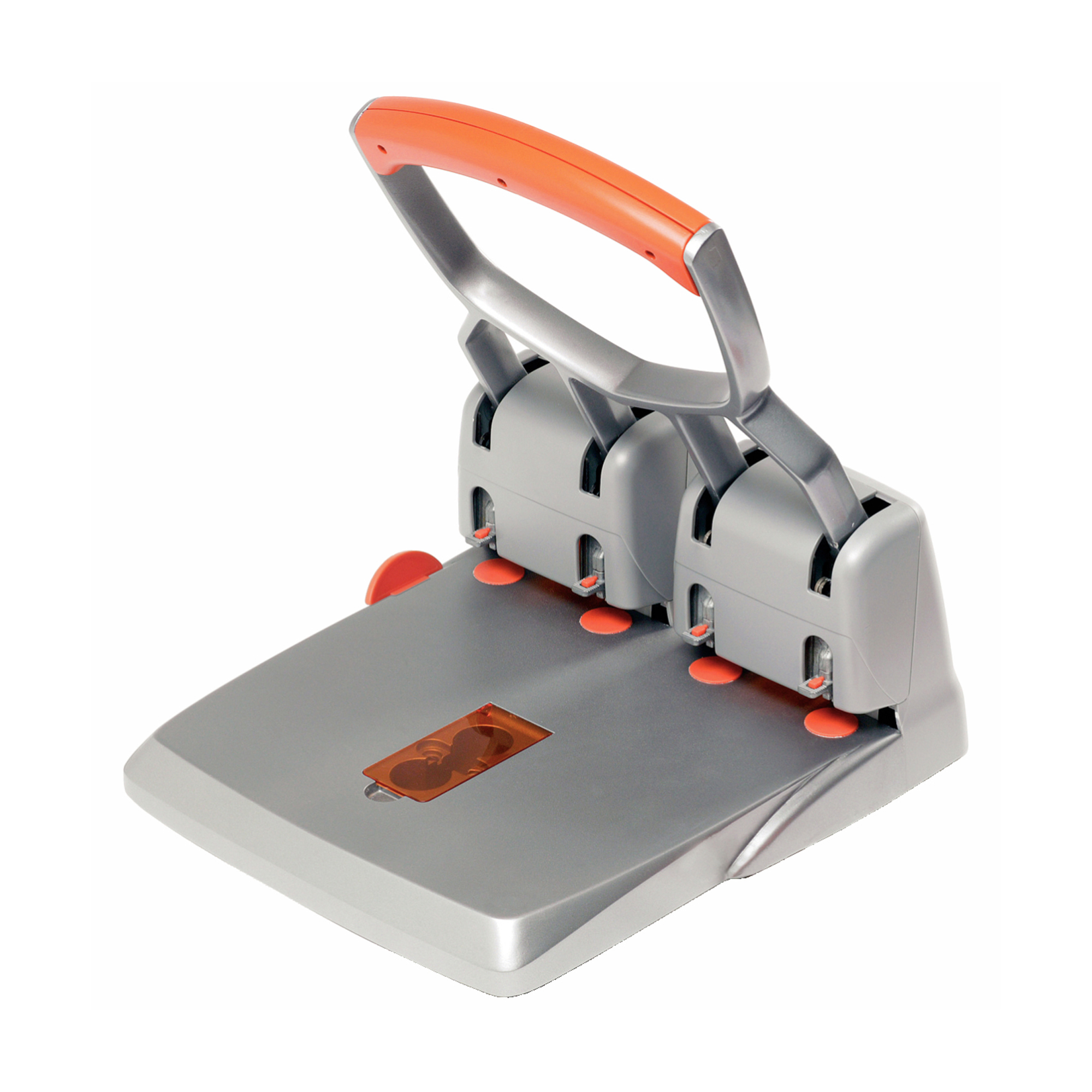 Rapid Supreme HDC150 - Perforatore - 150 fogli / 15 mm - 4 fori - metallo, plastica ABS - argento, arancione