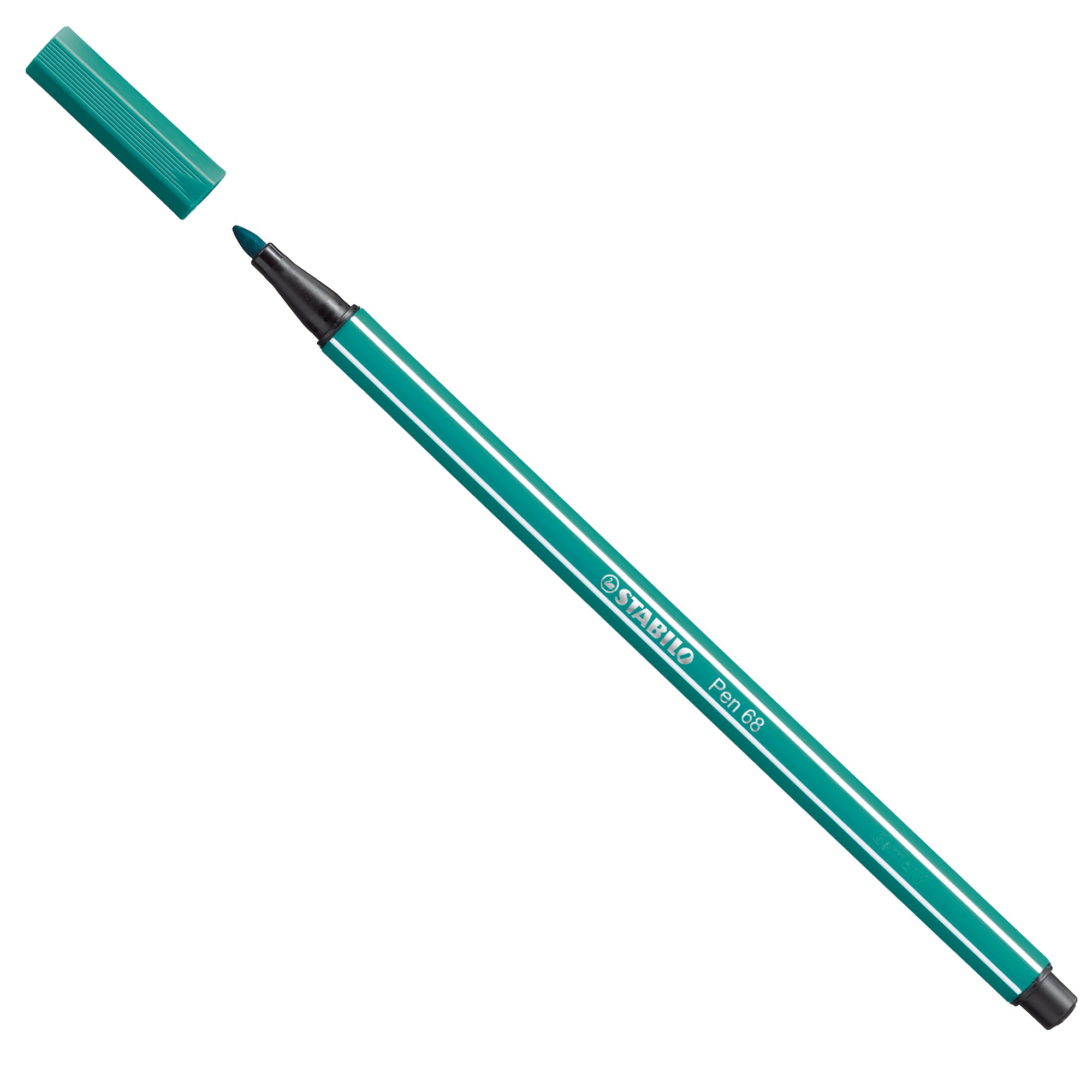 STABILO Pen 68 - Penna punta in fibra - blu turchese - inchiostro base acqua - 1 mm - medio