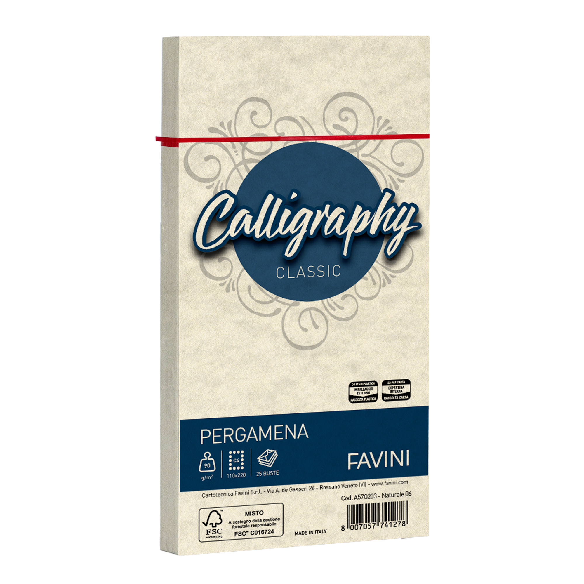 Busta Calligraphy Pergamena - 110 x 220 mm …