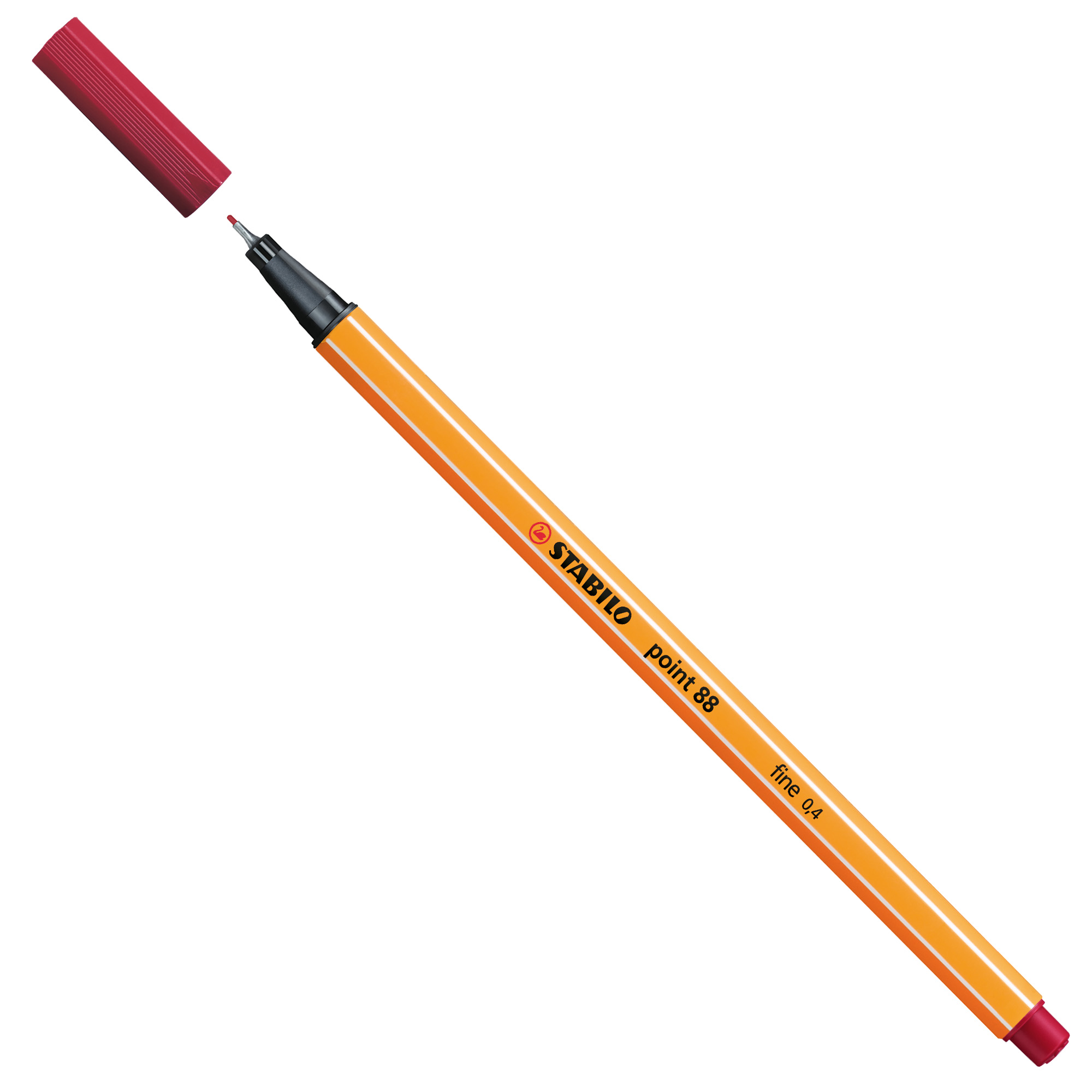 STABILO point 88 - Penna a punta sottile - cremisi - 0.4 mm - fine