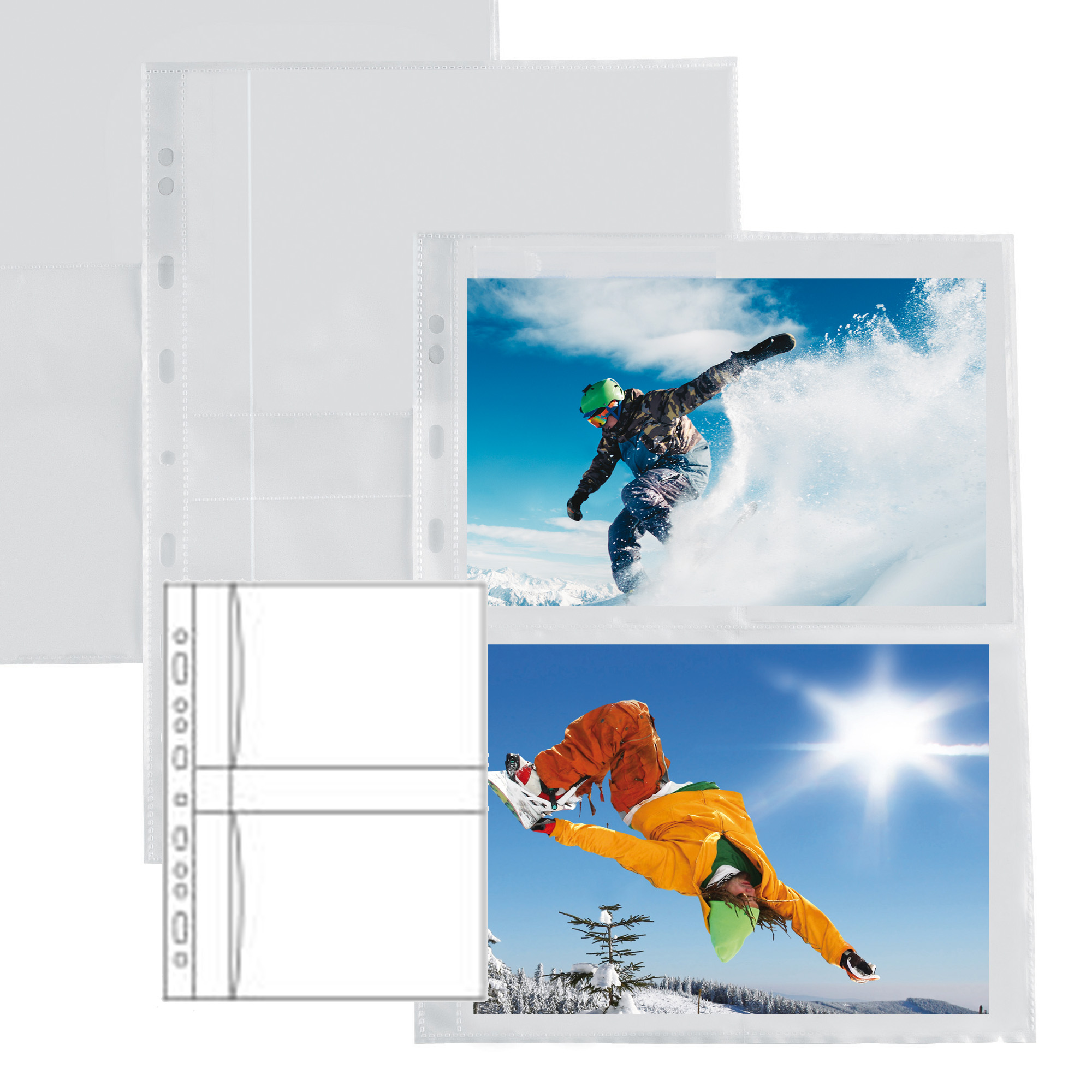SEI ATLA F - Pagina per biglietti da visita - 4 compartimenti - per 130 x 180 mm - bianco (pacchetto di 10)