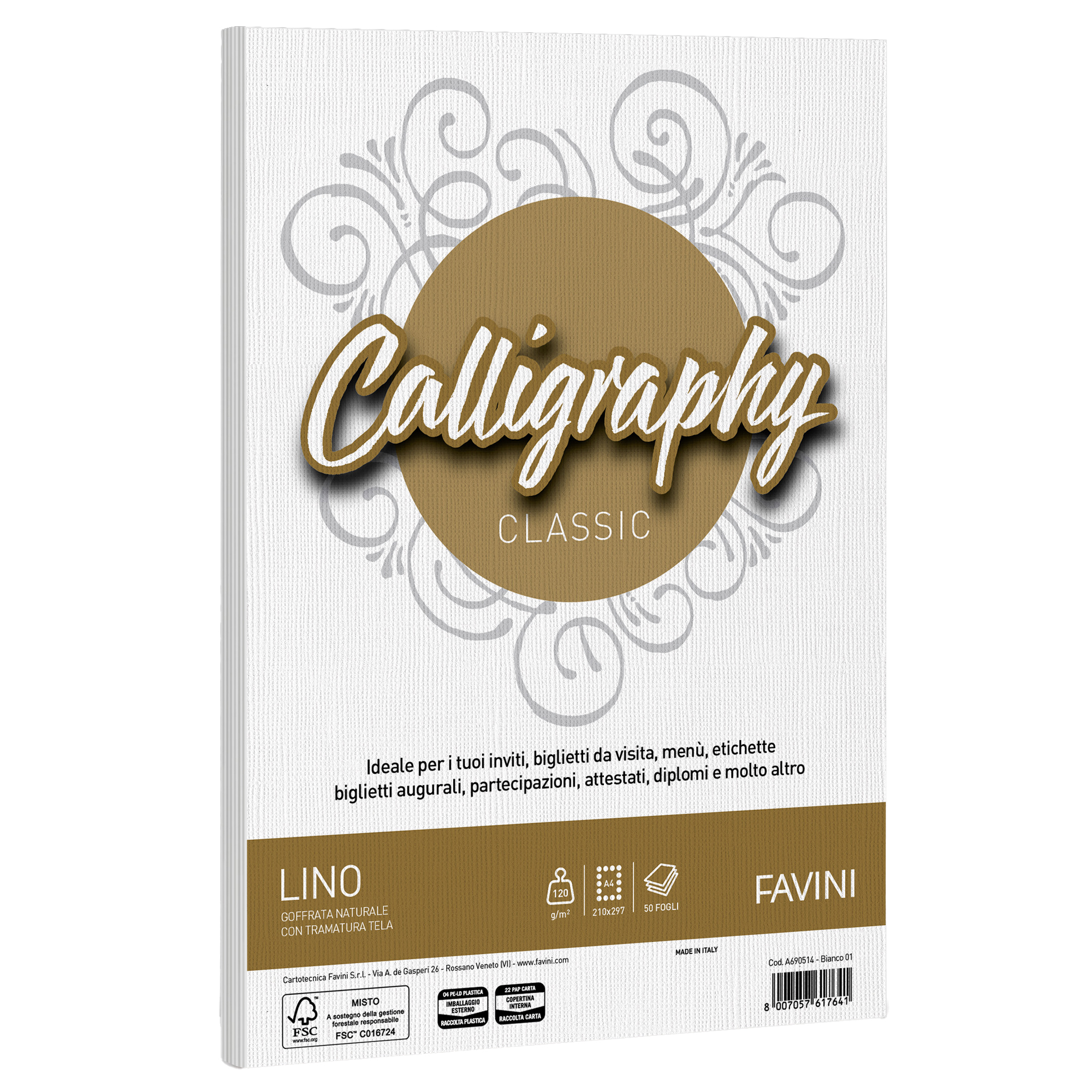 Carta Calligraphy Lino - A4 - 120 gr …