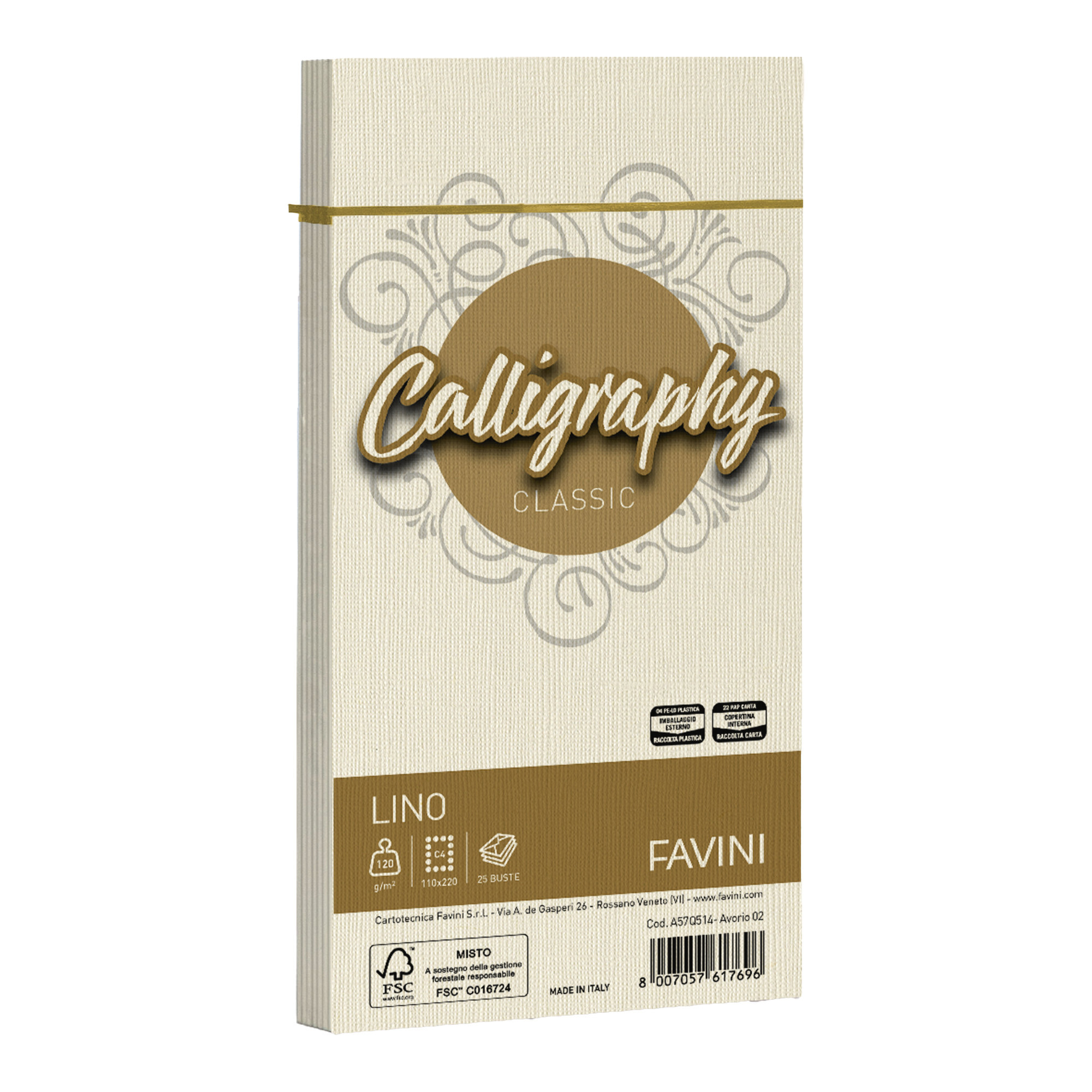Buste Calligraphy Lino - 110 x 220 mm …