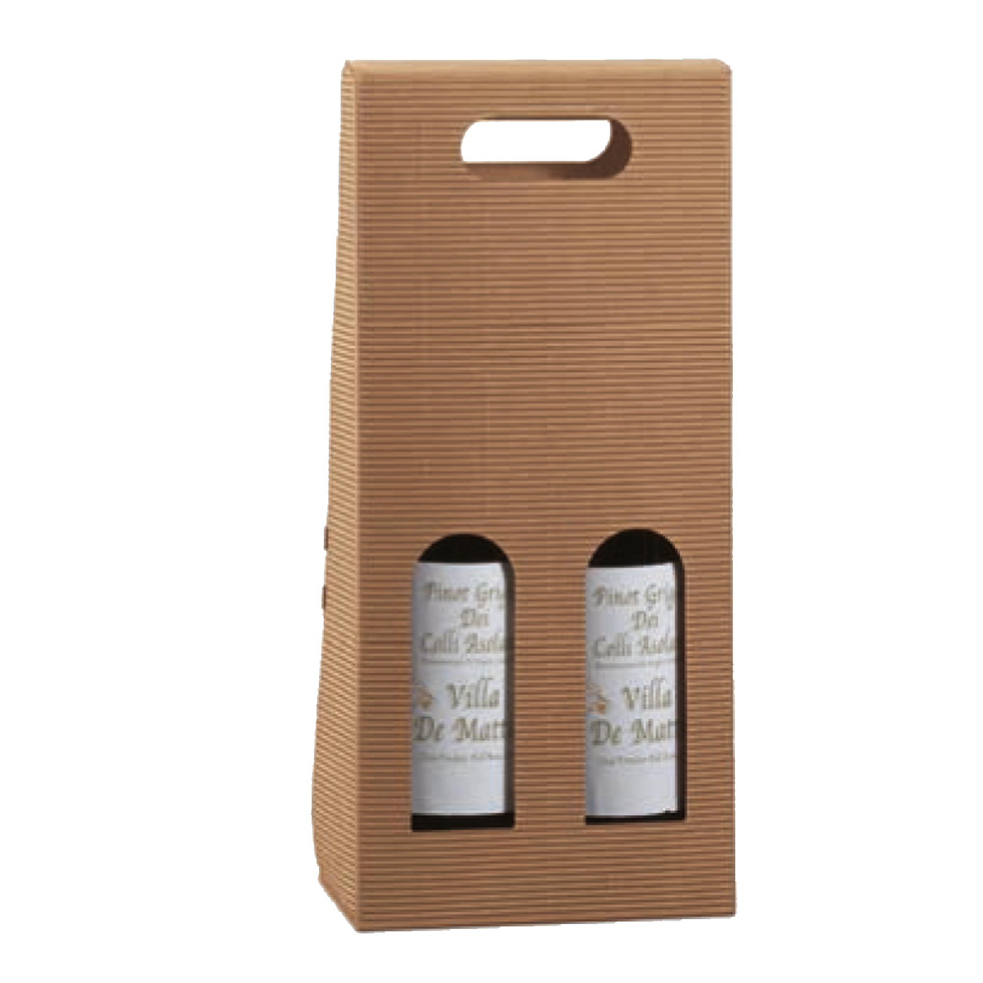 Scatola bottiglie Onda avana - 2 bottiglie - …