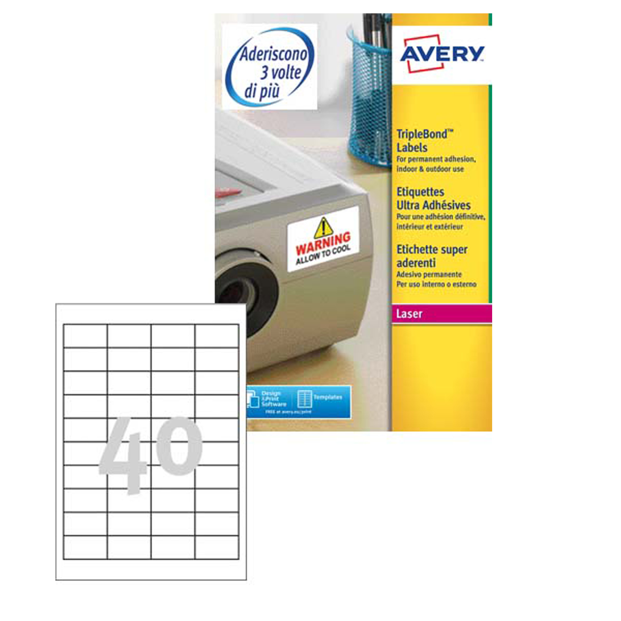 Etichette adesive extra strong L6140 - in poliestere …
