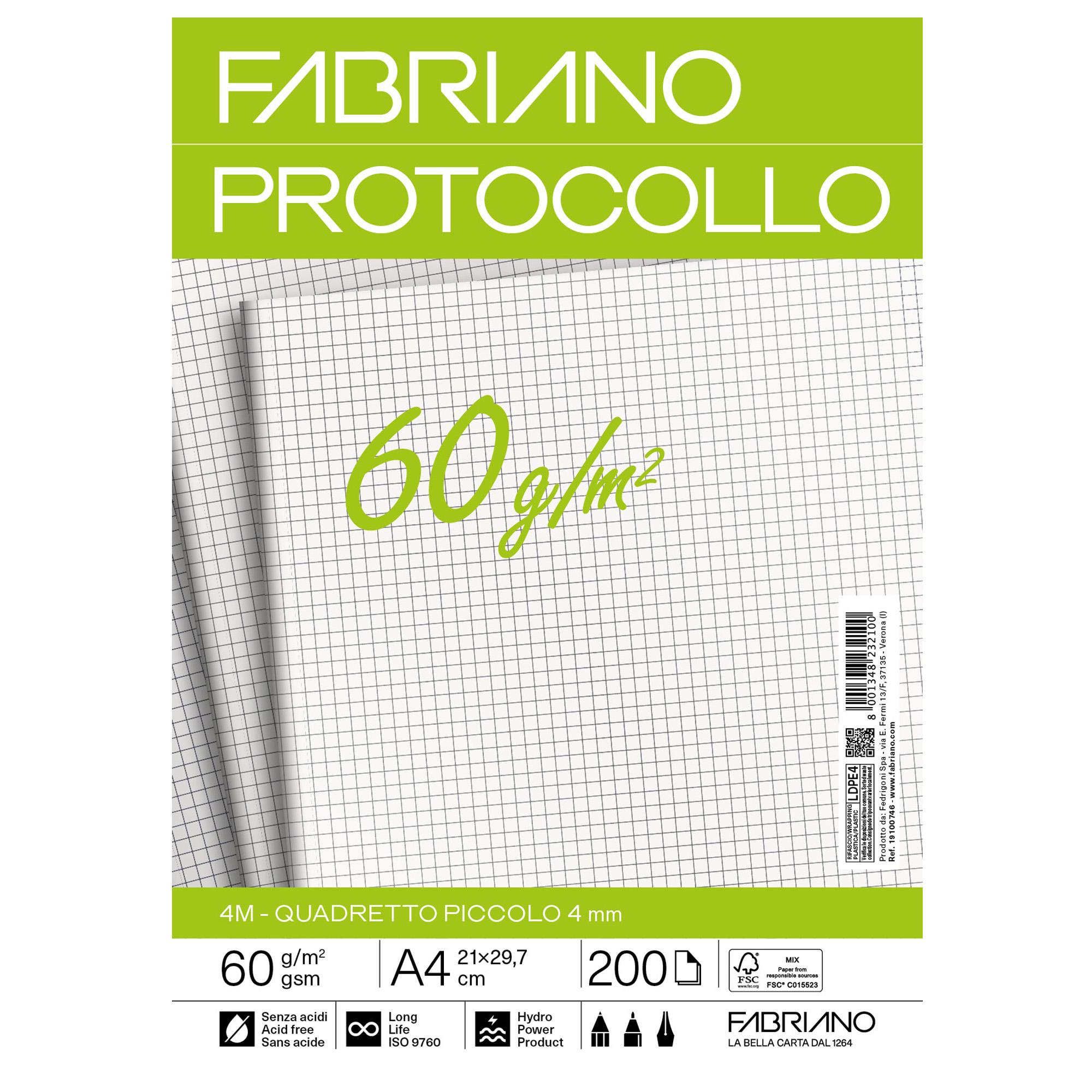 Foglio protocollo - A4 - 4 mm - …