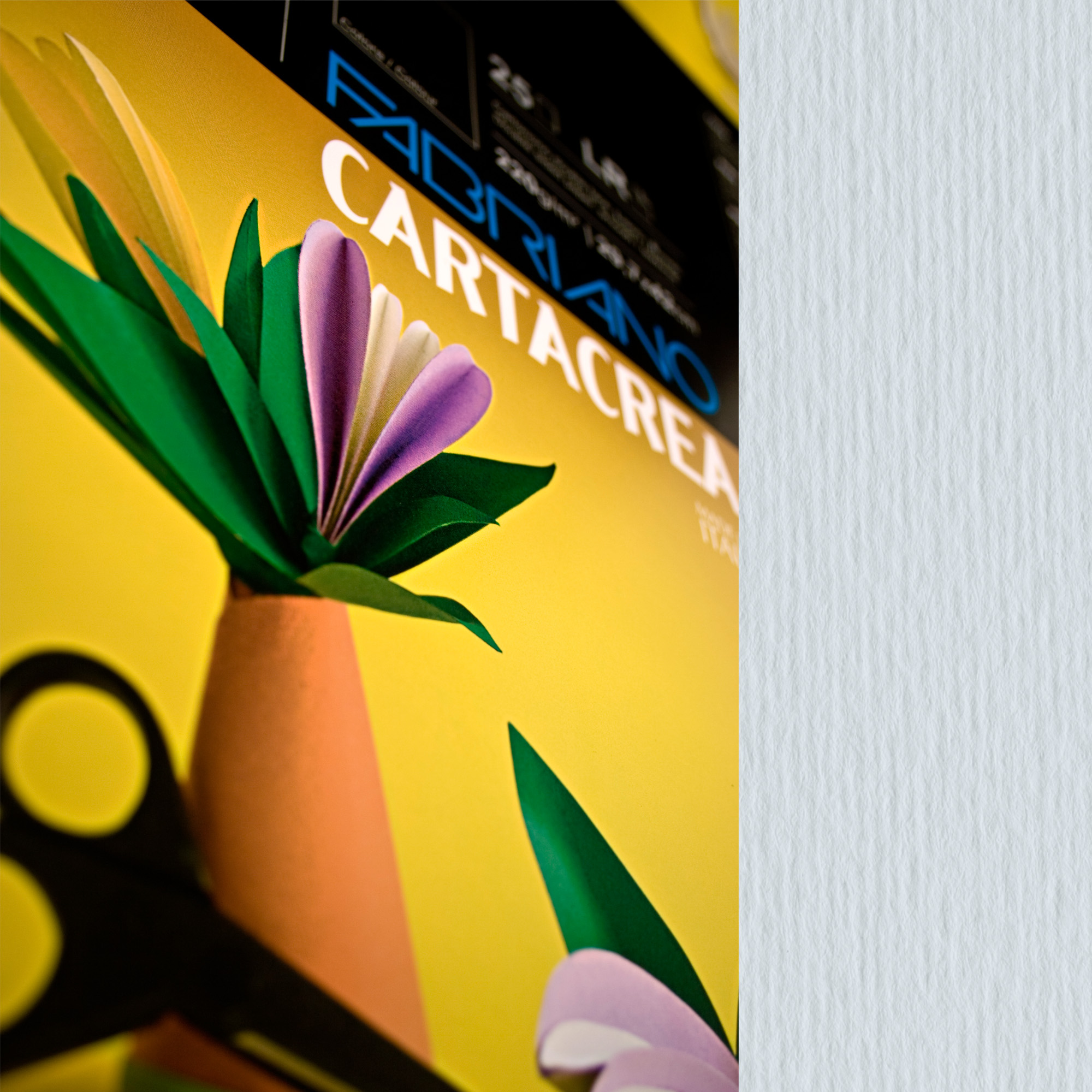 Cartoncino CartaCrea - 35 x 50 cm - 220 gr - perla - Fabriano - blister 10 fogli