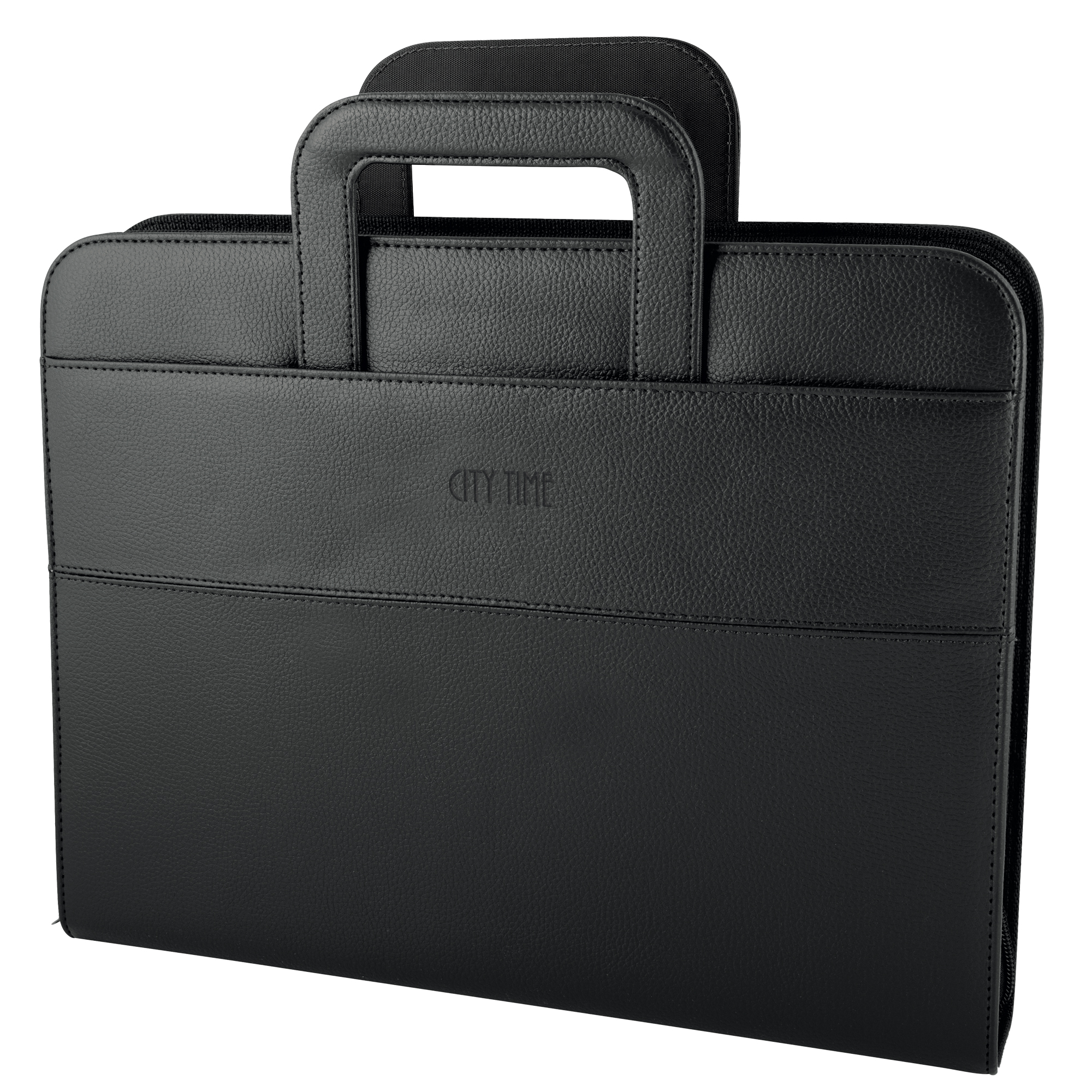 Portablocco - similpelle - c/anelli - nero - …