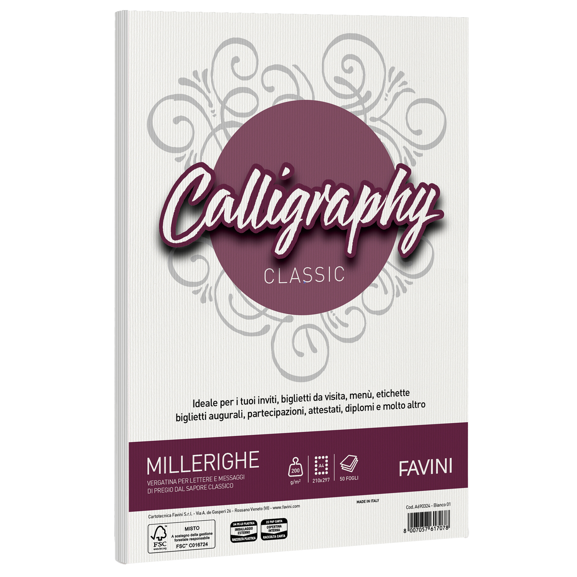 Carta Calligraphy Millerighe - A4 - 200 gr …