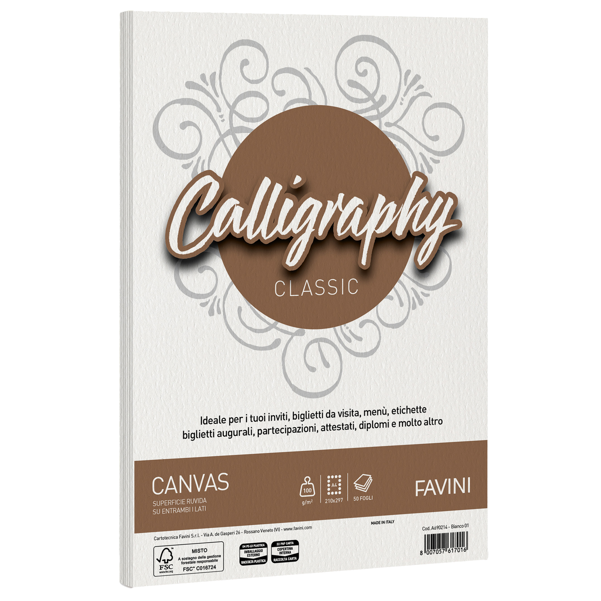 Carta Calligraphy Canvas - A4 - 100 gr …
