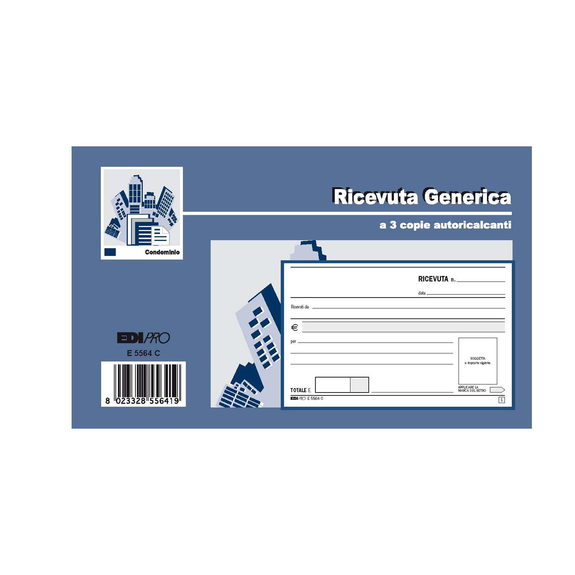 Edipro - Modulo per ricetta generica - 33 fogli - 99 x 170 mm - tripla - senza carbonio