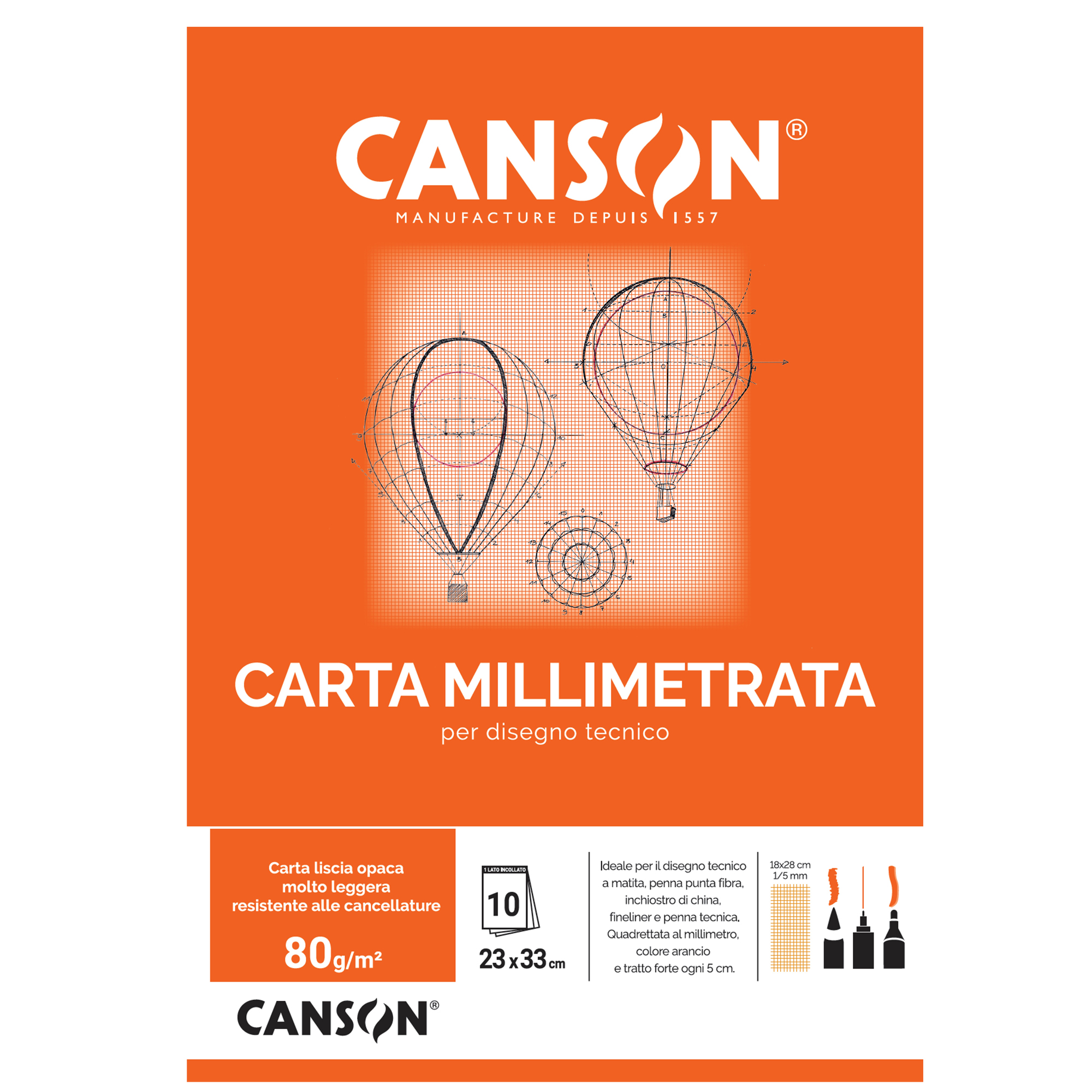 CF25 BLOCCO CARTA MILL. 10FG 23X33CM 80G ARA