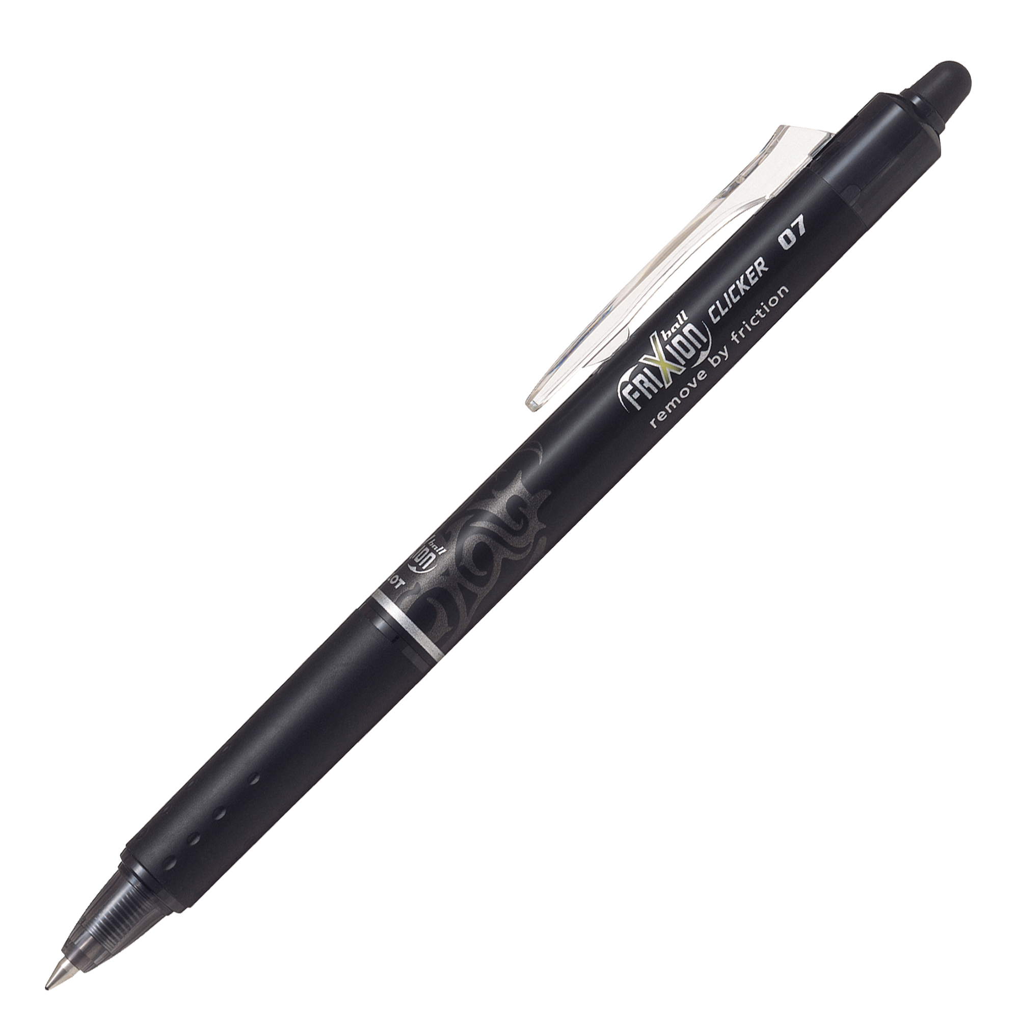 Pilot FriXion Ball Clicker - Penna a sfera - non permanente - nero - inchiostro in gel sensibile al calore - 0.7 mm - medio - retrattile - con gomma