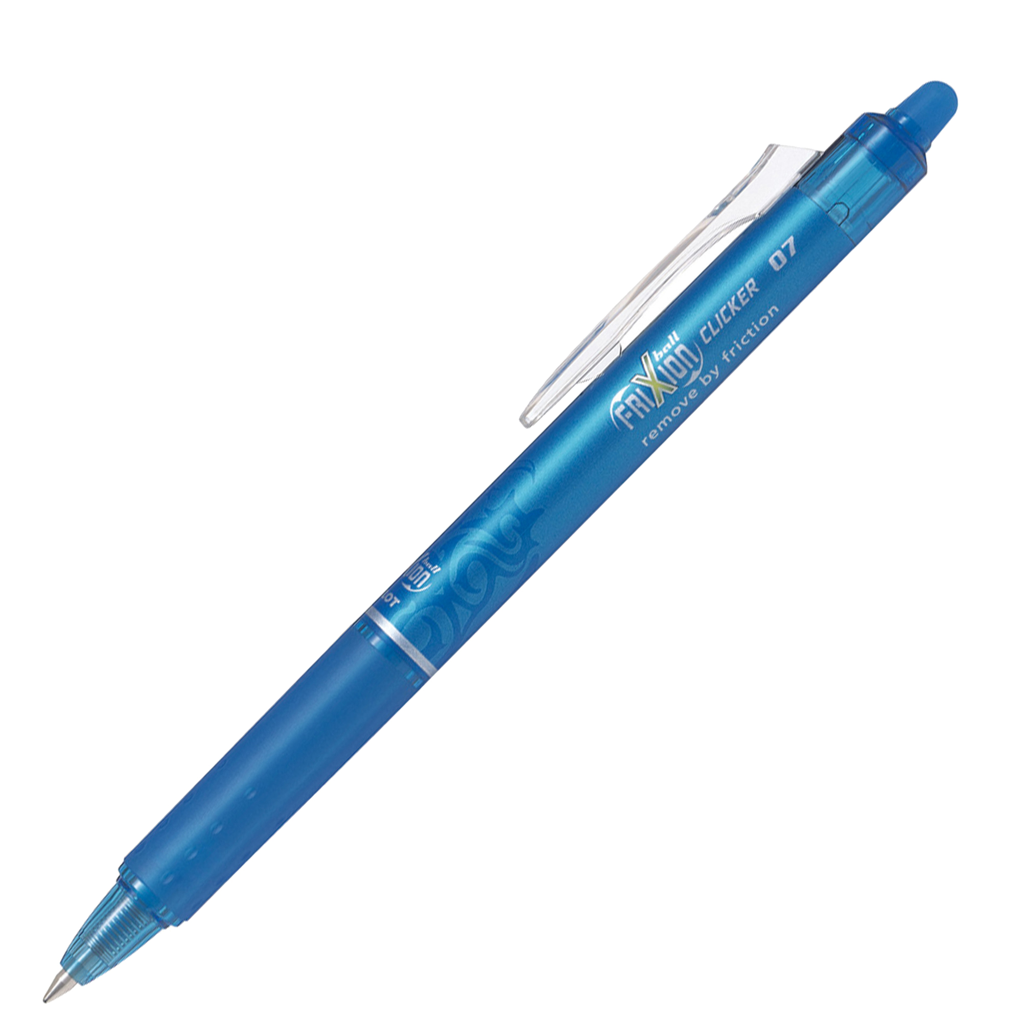 Pilot FriXion Clicker - Penna a sfera - non permanente - nero, rosso, blu - inchiostro in gel sensibile al calore - 0.7 mm - fine - retrattile - con gomma