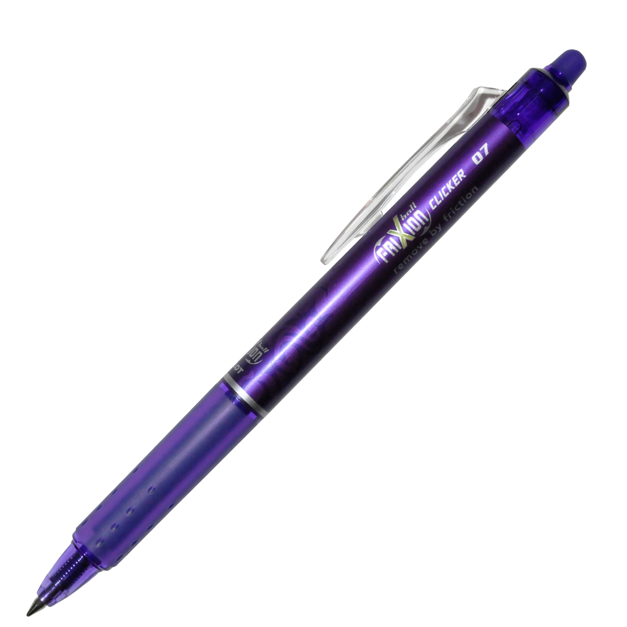 Pilot FriXion Ball Clicker - Penna a sfera - non permanente - viola - inchiostro in gel sensibile al calore - 0.7 mm - medio - retrattile - con gomma
