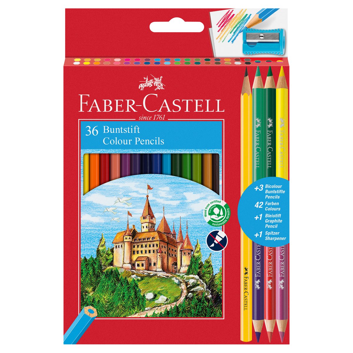 Matita colorata eco Il Castello + 3 bicolor …