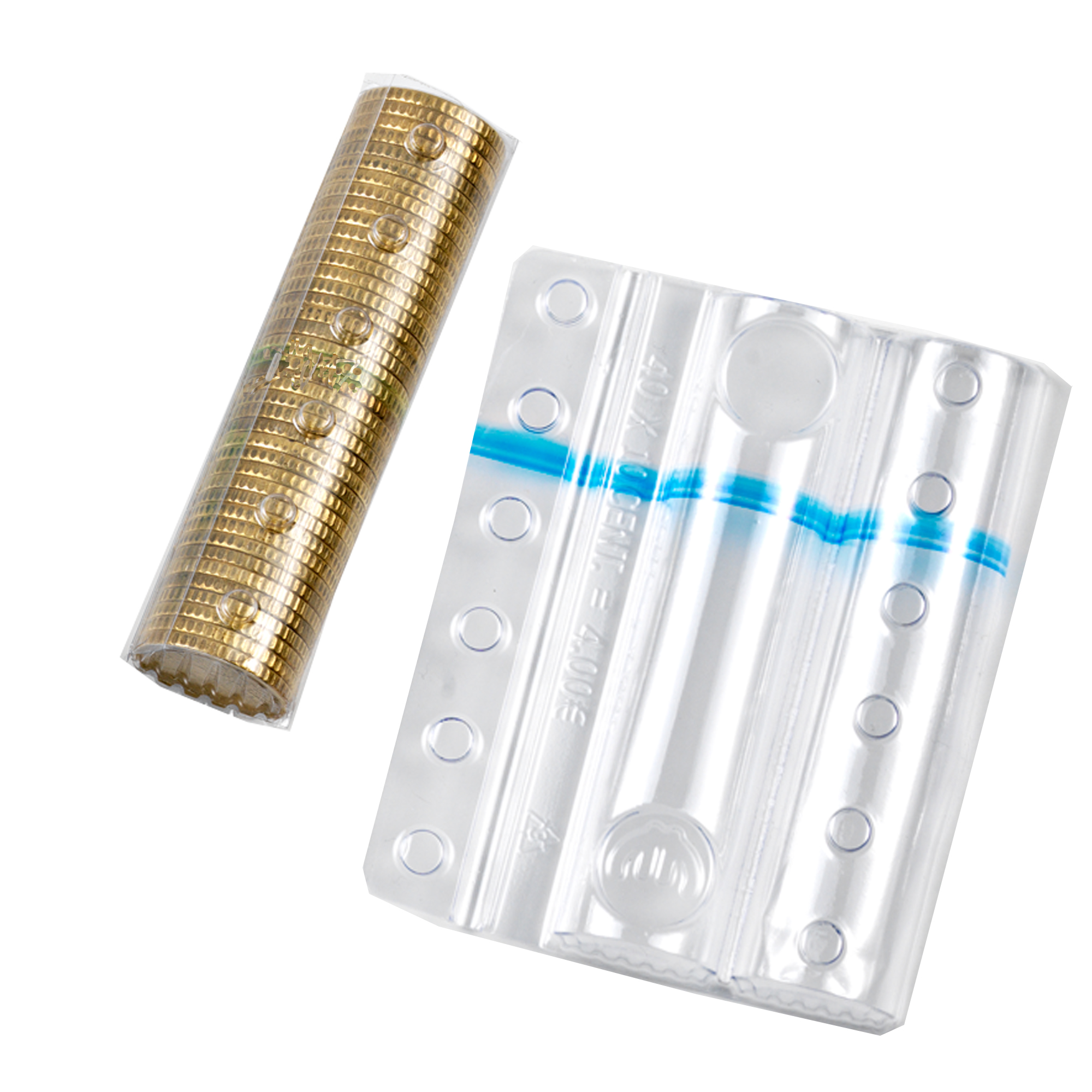 Blister portamonete - 10 cent - fascia blu …