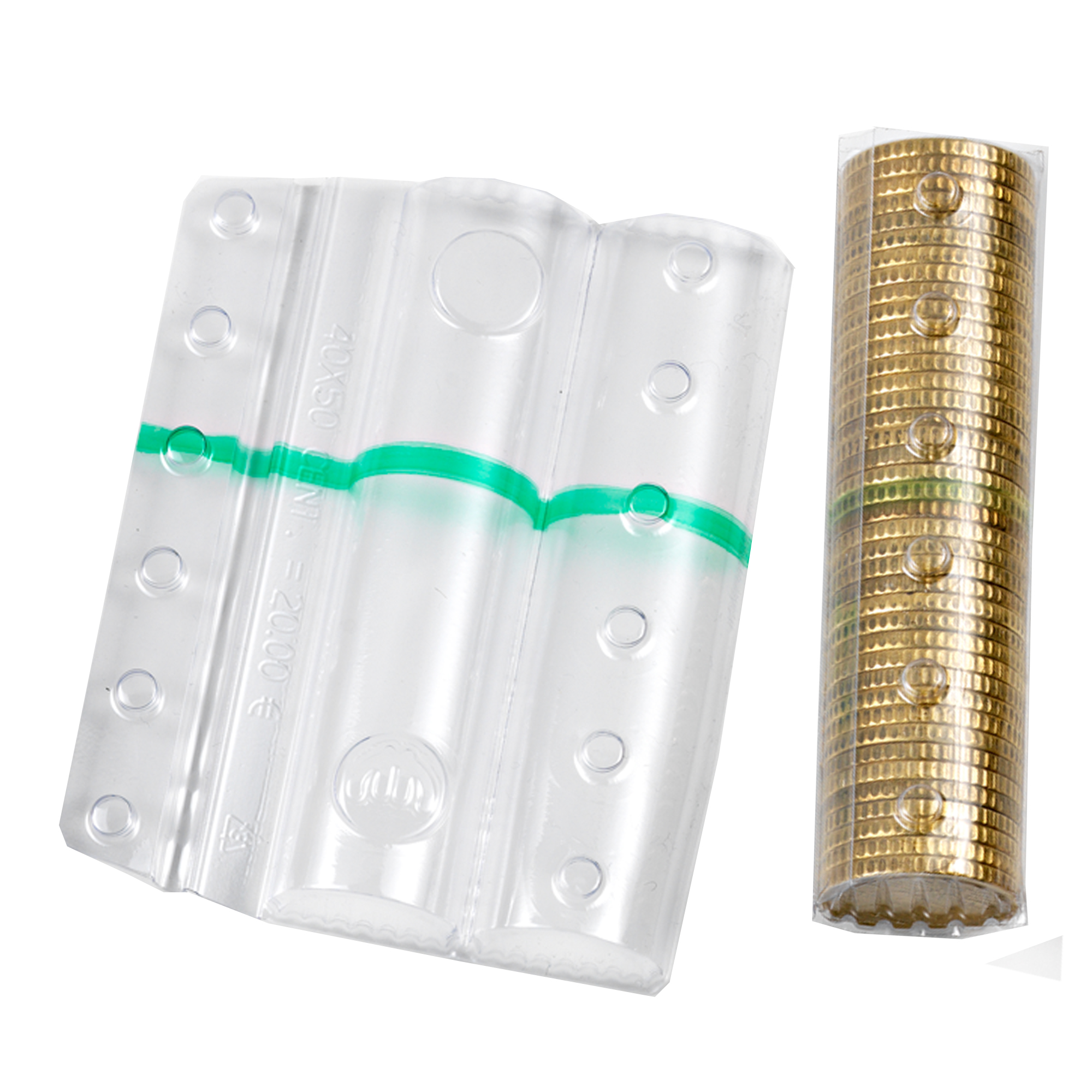 Blister portamonete - 50 cent - fascia verde …