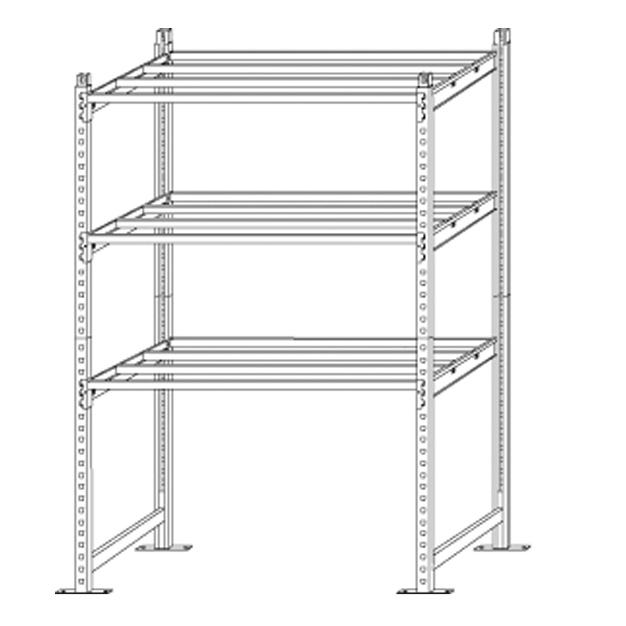 Scaffale Rang'Eco300 - modulo base - 3 ripiani …