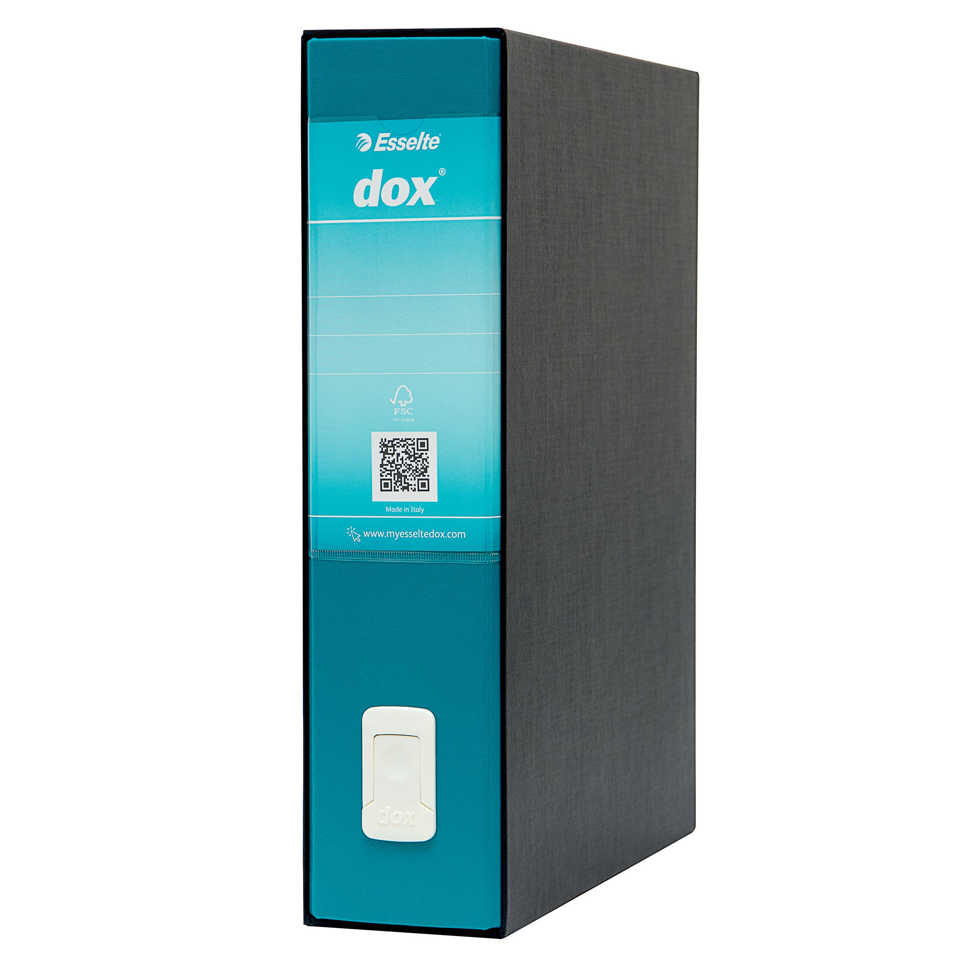 Rexel Dox Box 2 - Cartellina con meccanismo a leva - larghezza dorsale 80 mm - per A4, A4 Plus - sea green