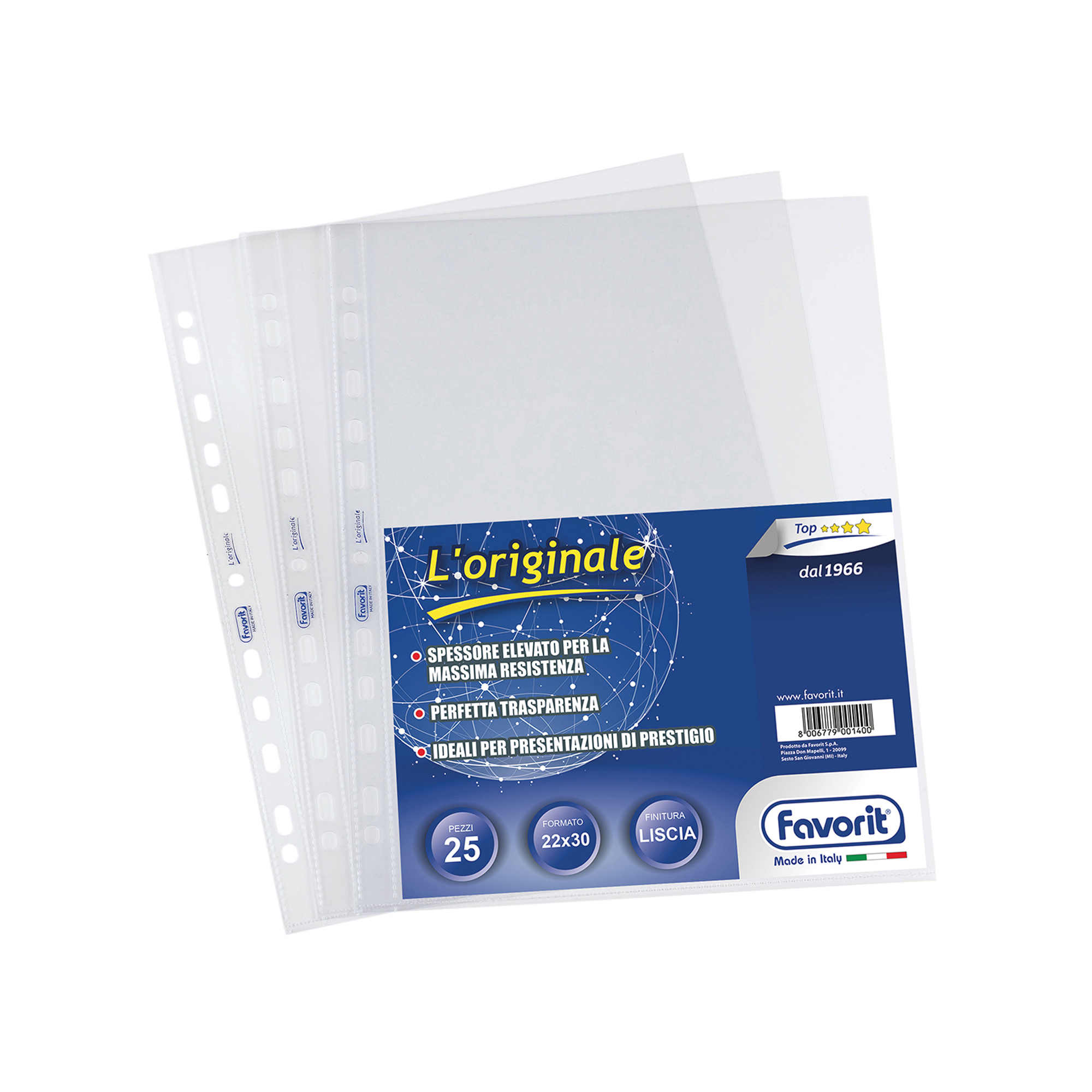 Favorit L’ORIGINALE - Busta trasparente - per 220 x 300 mm - trasparente (pacchetto di 25)