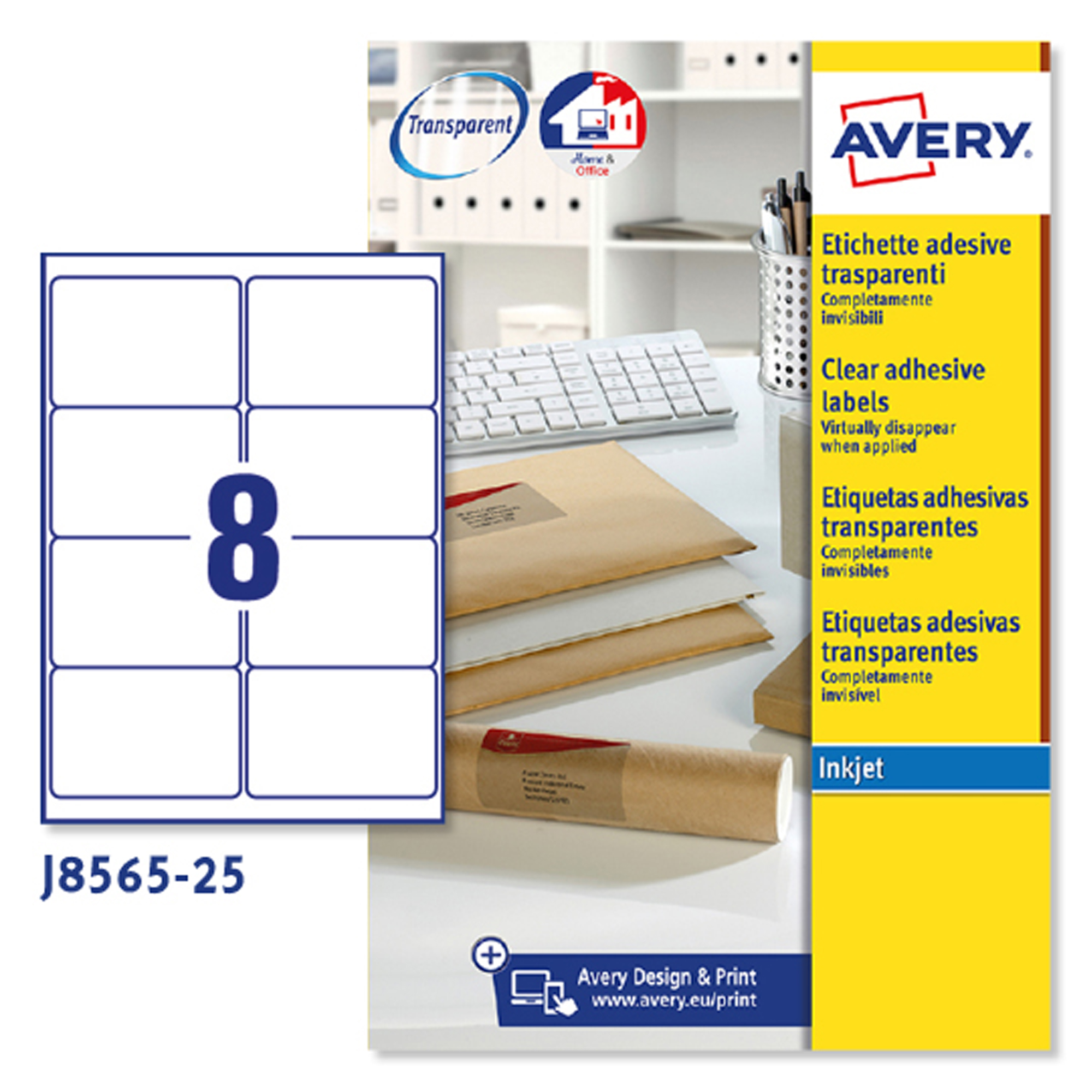Etichette adesive J8565 - in poliestere - inkjet …
