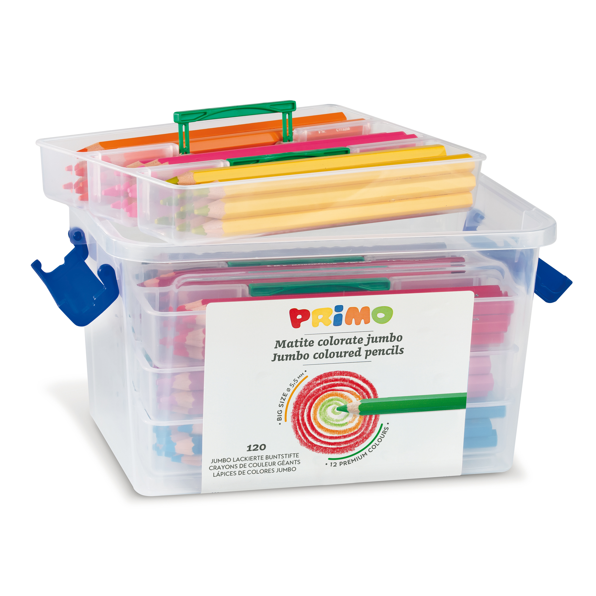 PRIMO JUMBO - Pastello colorato - colori assortiti - 5.5 mm (pacchetto di 120)