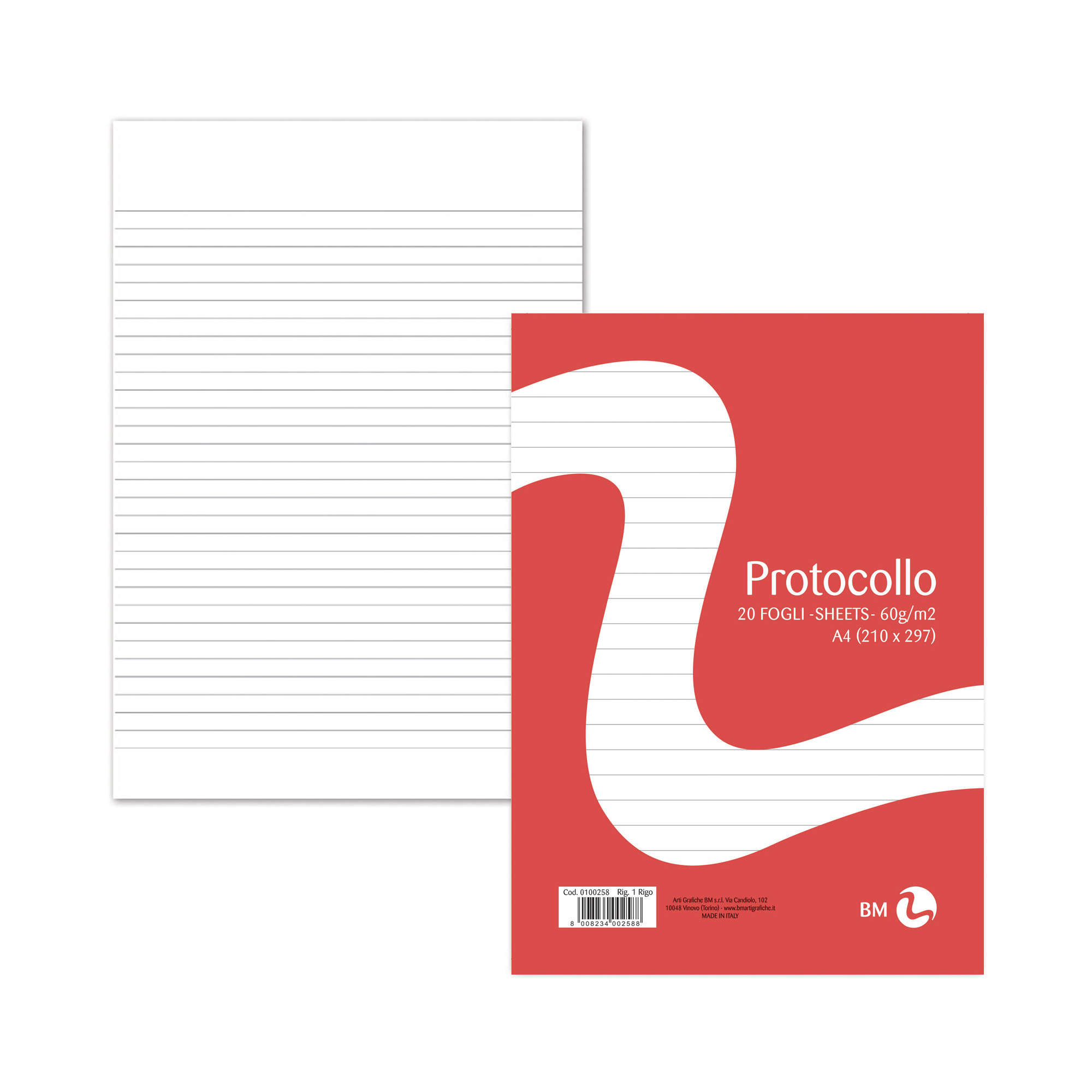 Foglio protocollo - A4 - 1 rigo - …