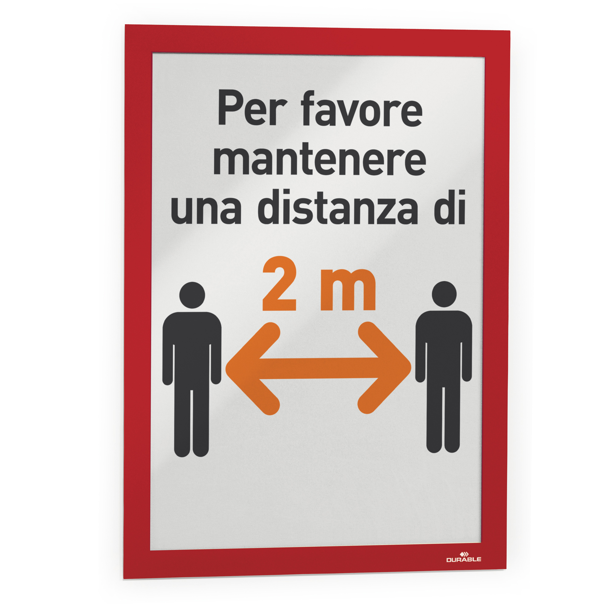 Cornice espositiva Duraframe - A4 - 21 x 29,7 cm - rosso - Durable