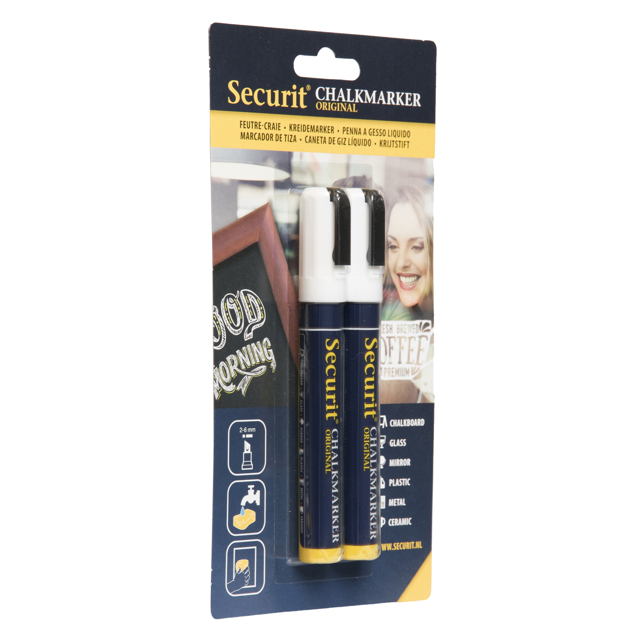 Marcatore a gesso liquido - punta media da …