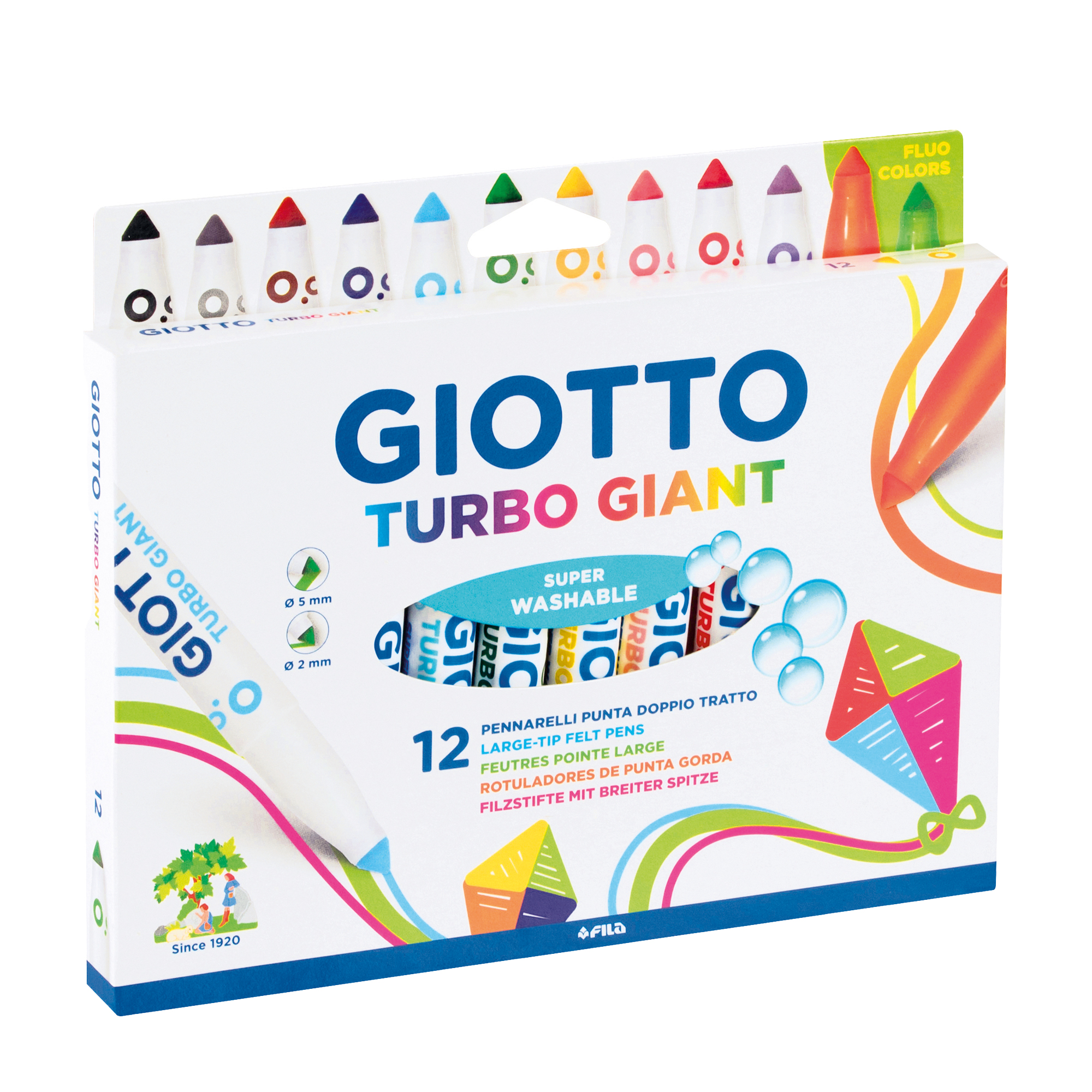 Pennarelli Turbo Giant classici - 2 colori neon …