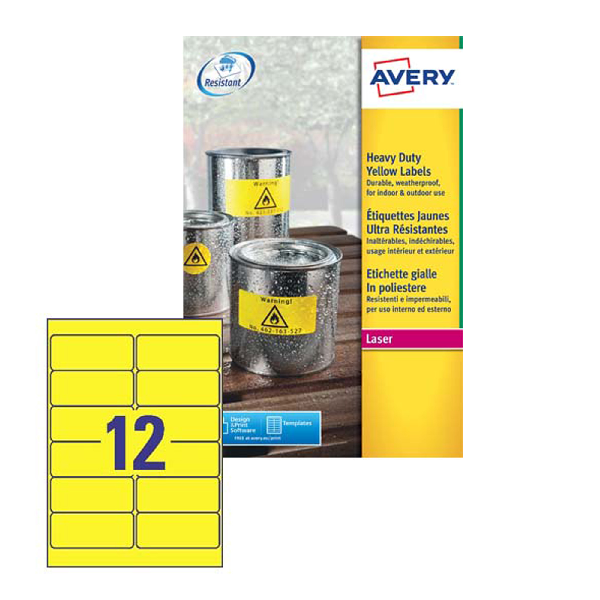 Etichette adesive L6107 - in poliestere - laser …