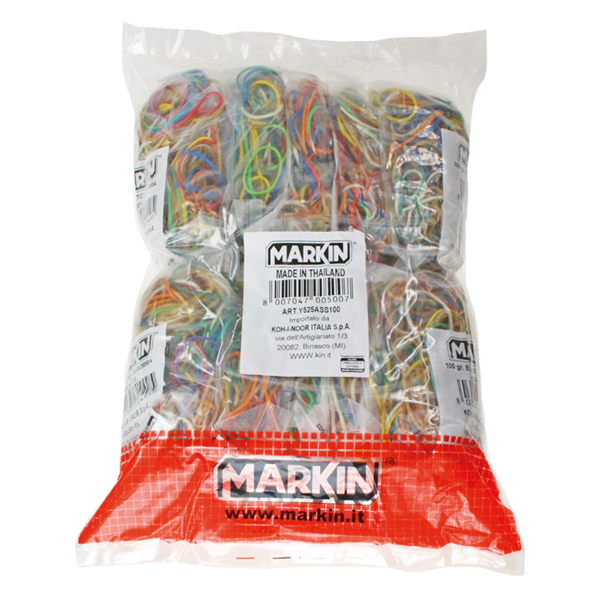Markin - Elastici - 100 g - assortiti (pacchetto di 10)