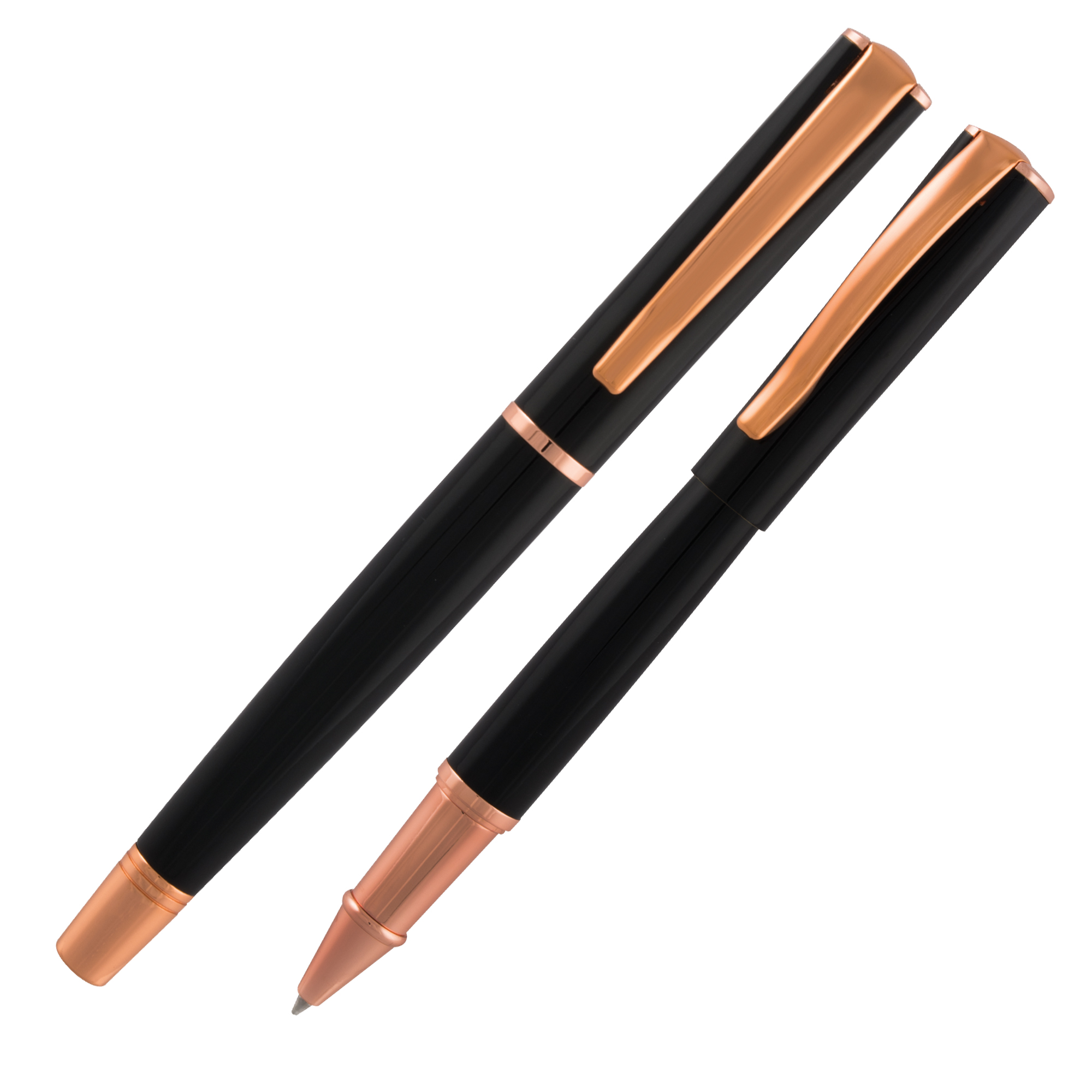 Roller Linea Impressa - punta M - nero/rosegold …