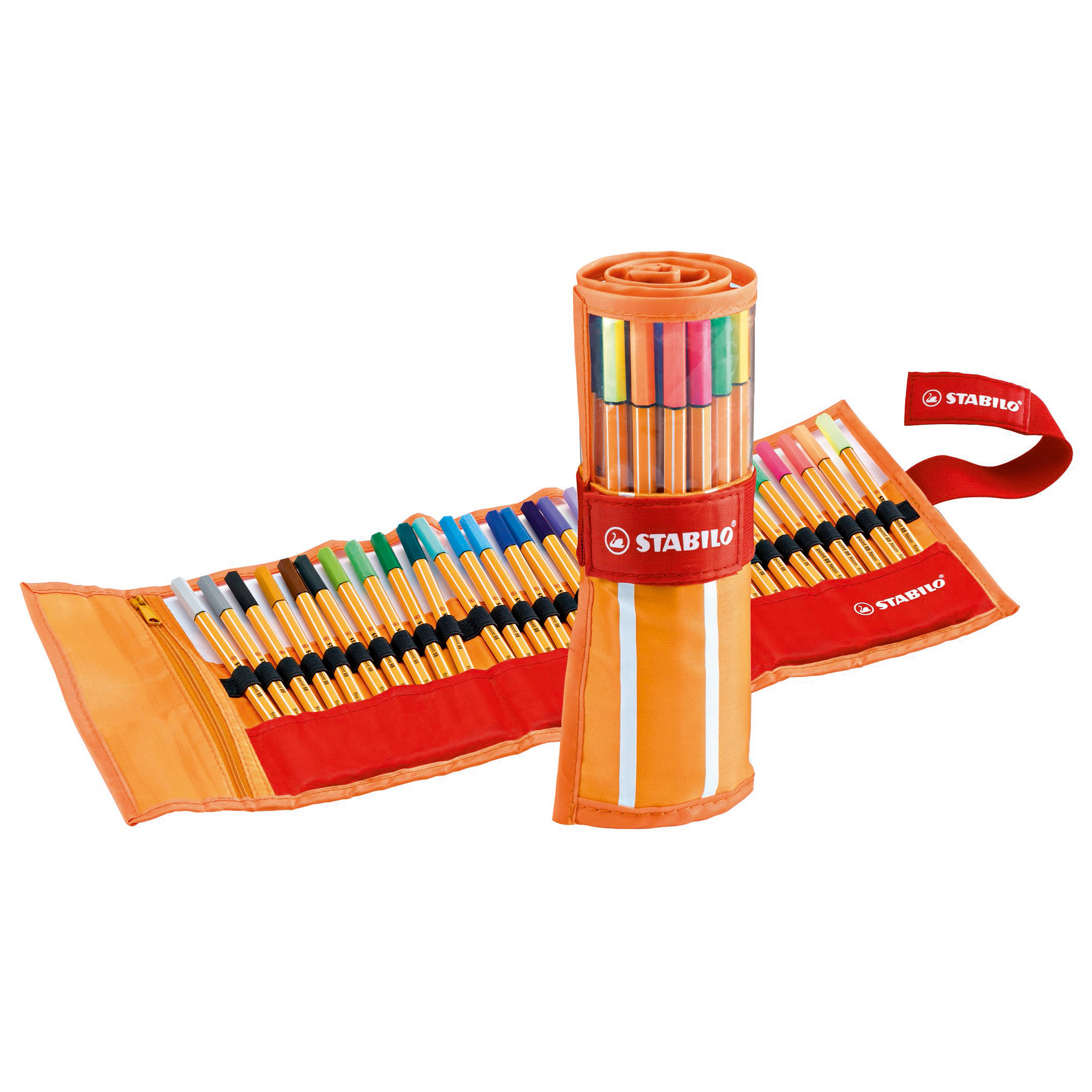 STABILO point 88 - Penna a punta sottile - colori assortiti - inchiostro base acqua - 0.4 mm - fine (pacchetto di 30)