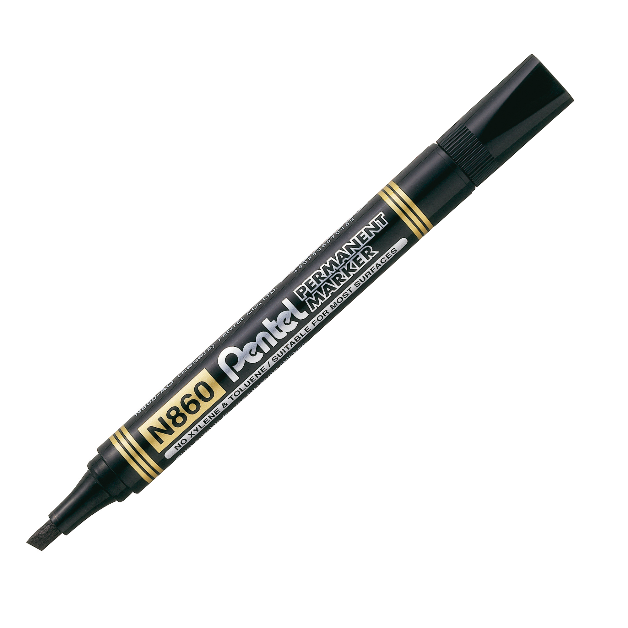 Pentel N860 - Marcatore - permanente - nero - inchiostro a base alcolica - 4.5 mm