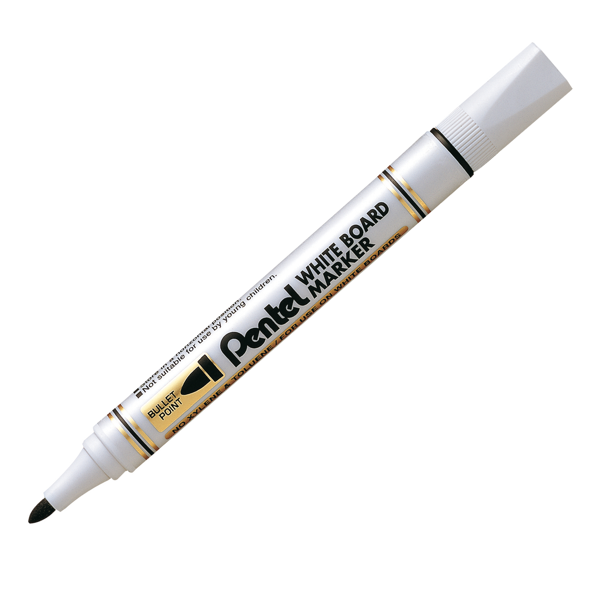 Pentel MW85 - Marcatore - per lavagna bianca - nero - inchiostro pigmentato - 2.1 mm (pacchetto di 12)