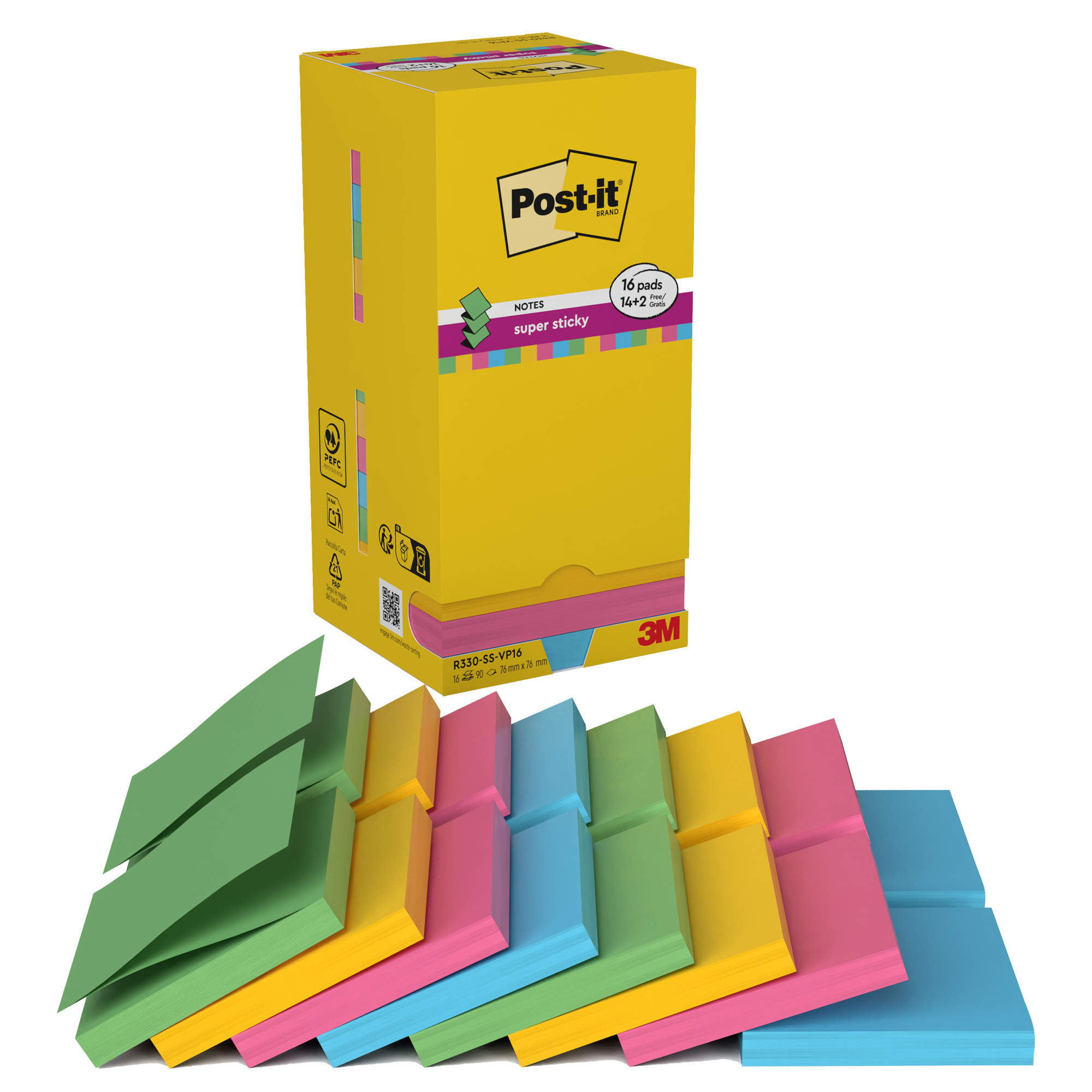 Blocchetto Post-it Super Sticky Z Notes - R-330-SS-VP16 …