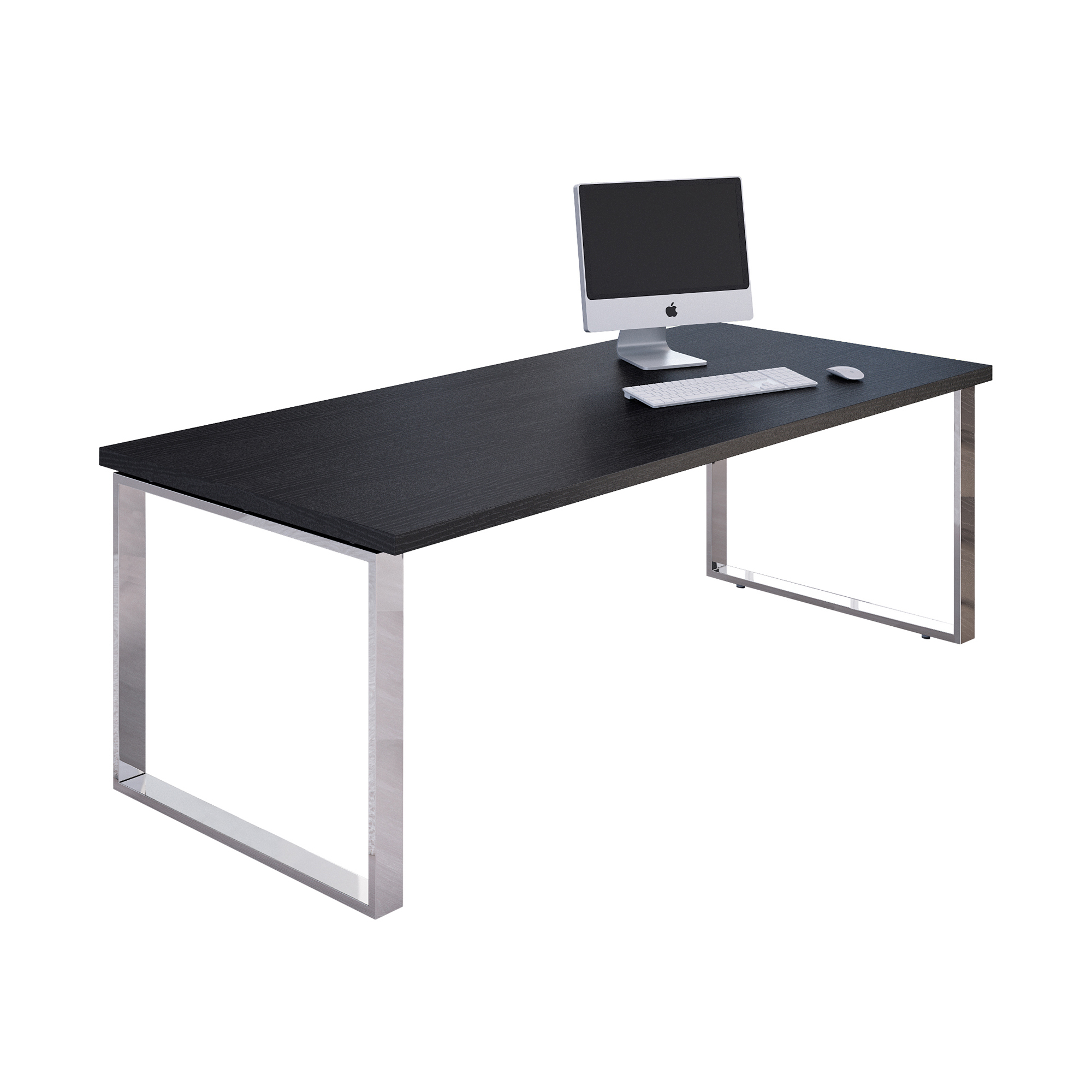 Scrivania direzionale Prestige Metal - 180 x 90 x 74 cm - nero venato