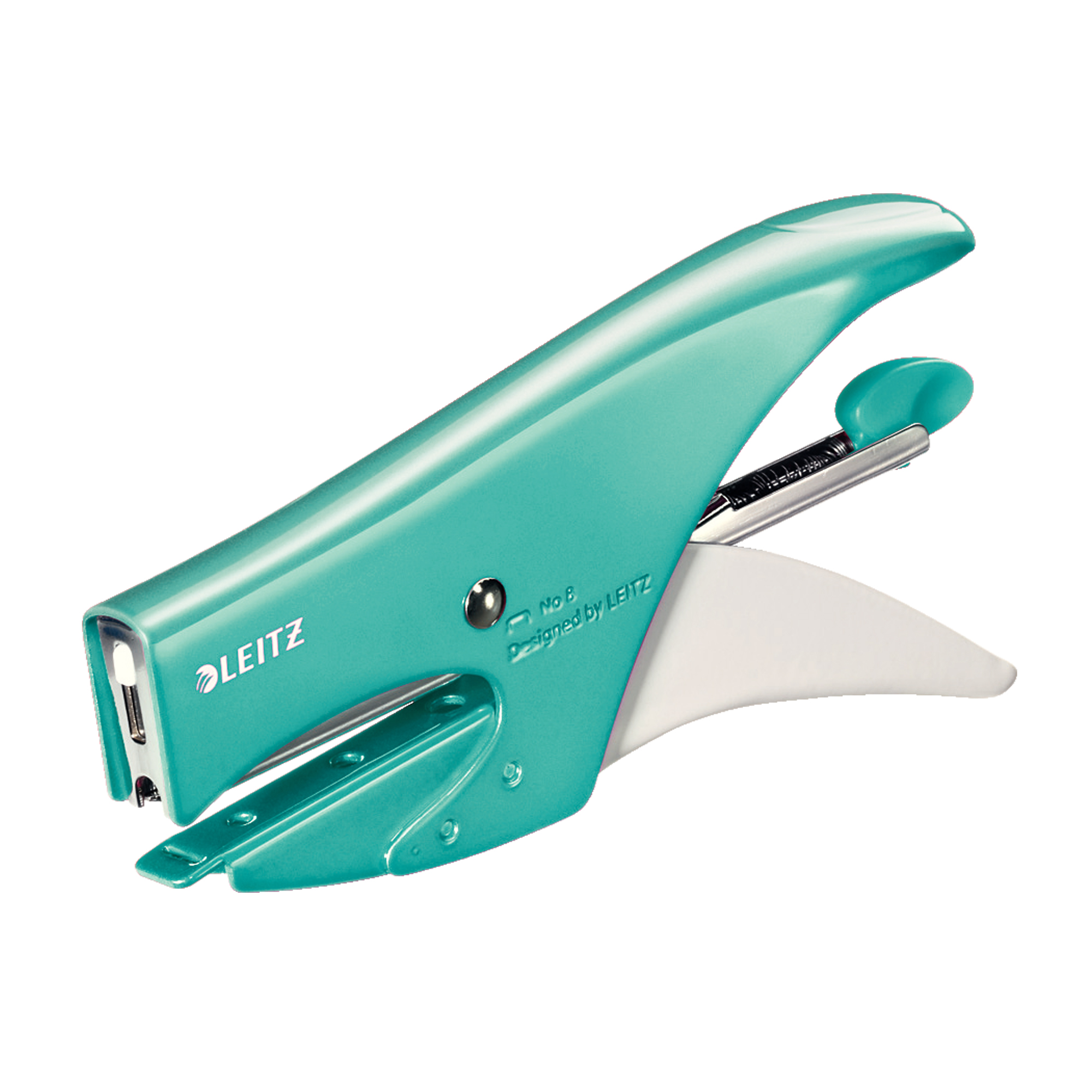 Leitz WOW - Graffatrice - 15 fogli / 1.5 mm - No.8, 6/4 - metallo - ice blue