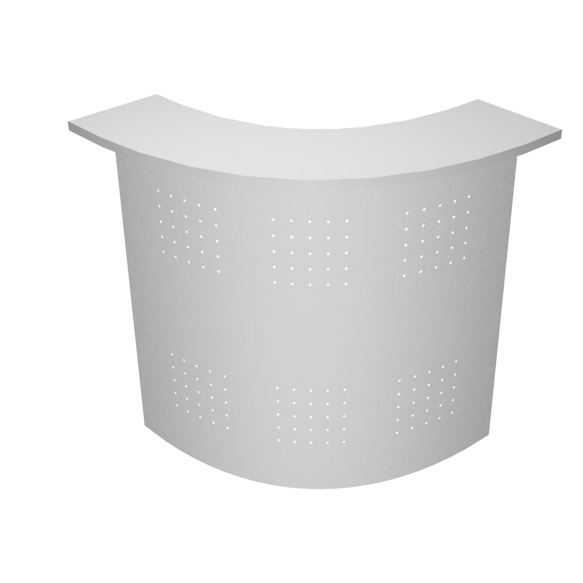 Sopralzo angolare reception Easy - 90 gradi - 96,5 x 96,5 x 115 cm - grigio/metallo - Artexport