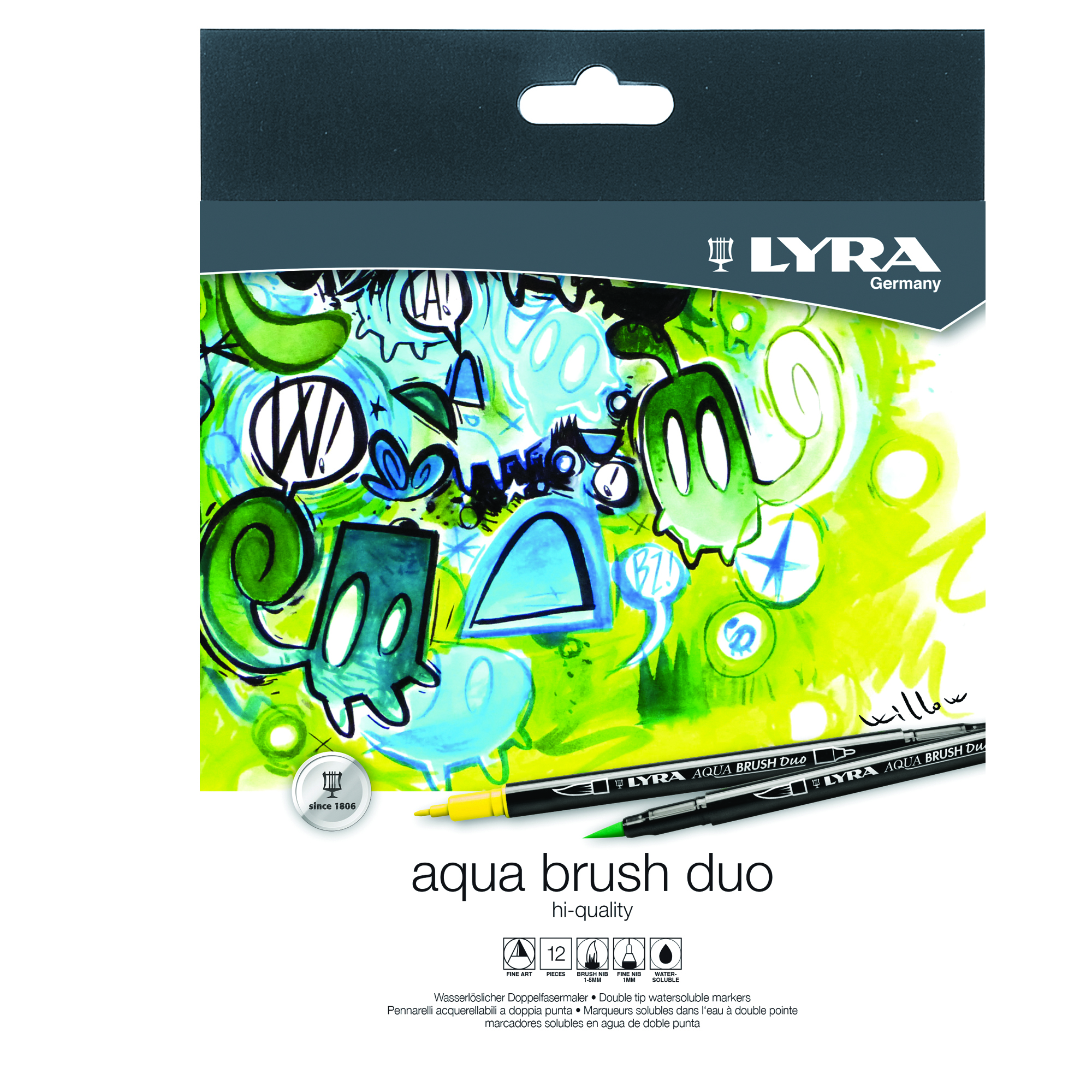 Pennarelli Aqua Brush Duo - punte 2,00 - …