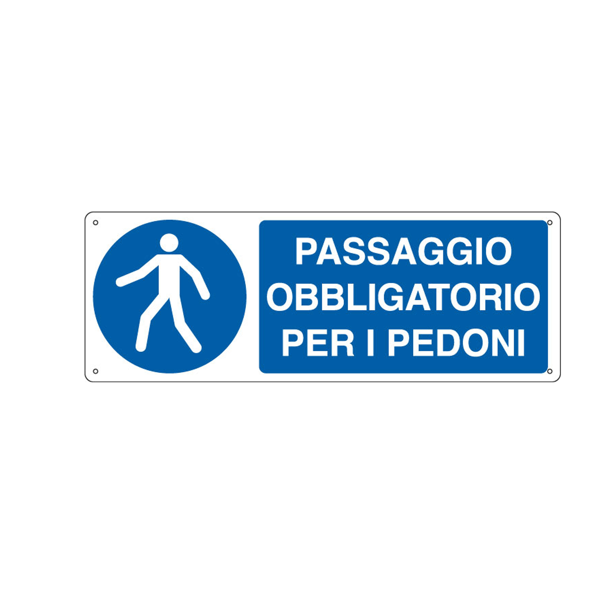Cartello segnalatore - 35x12,5 cm -PASSAGGIO OBBLIGATORIO PER …