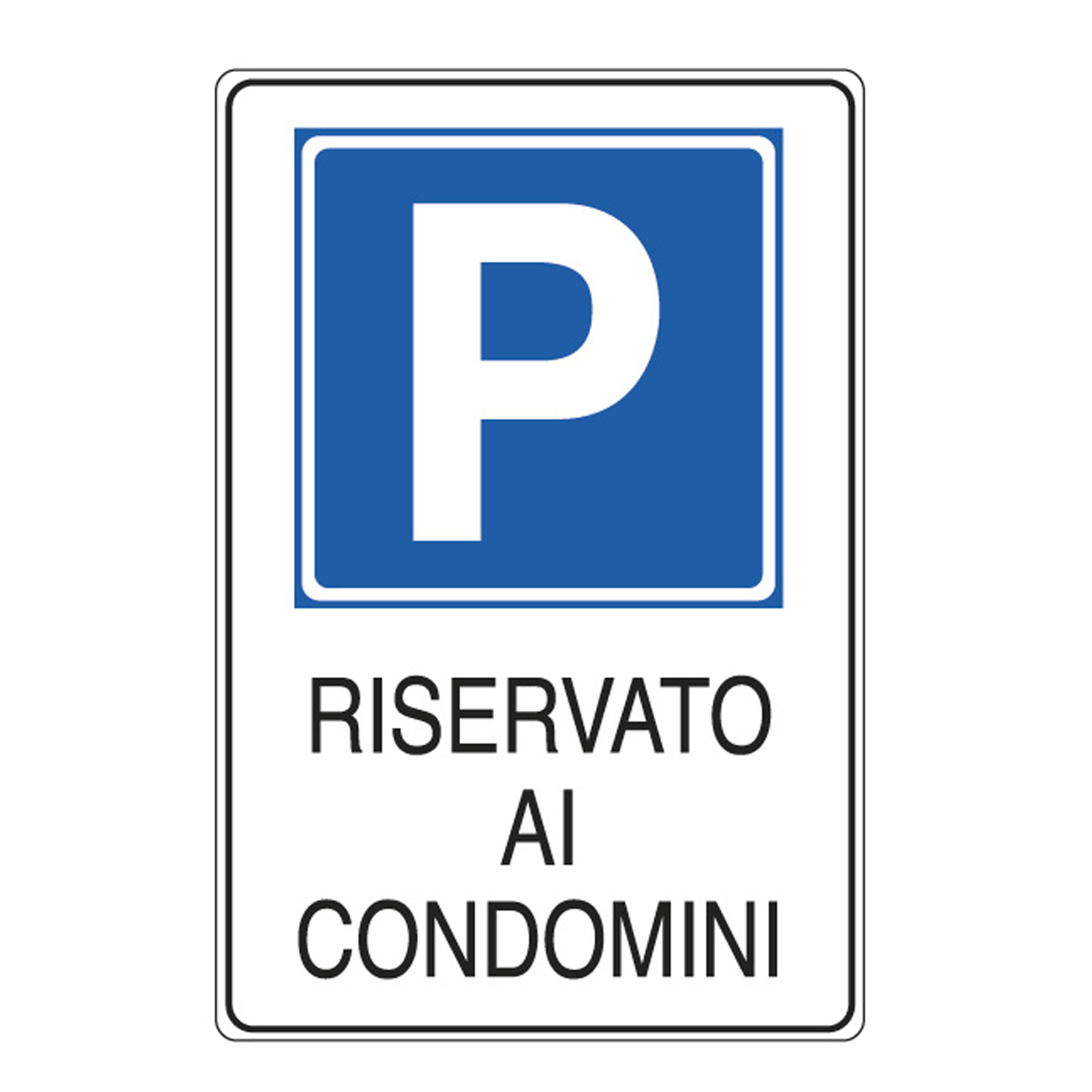 Cartello segnalatore - 20x30 cm - PARCHEGGIO RISERVATO …