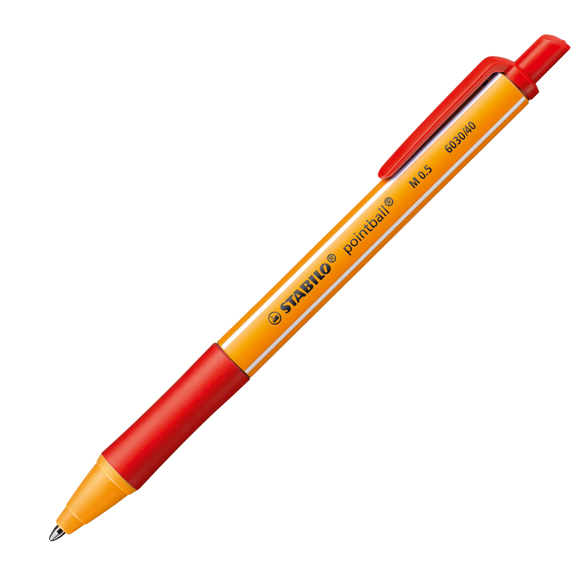 STABILO pointball - Penna a sfera - rosso - 0.5 mm - medio - retrattile