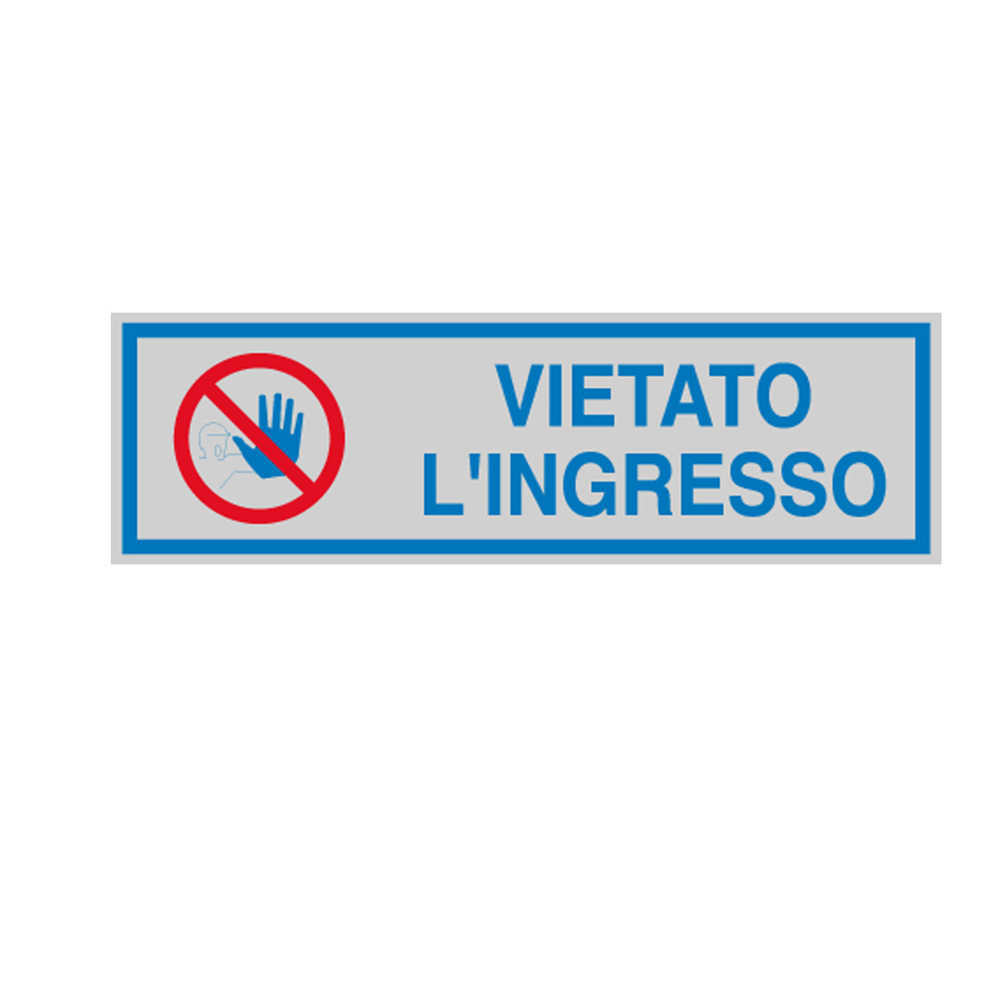 Targhetta adesiva - VIETATO L'INGRESSO - 16,5 x …